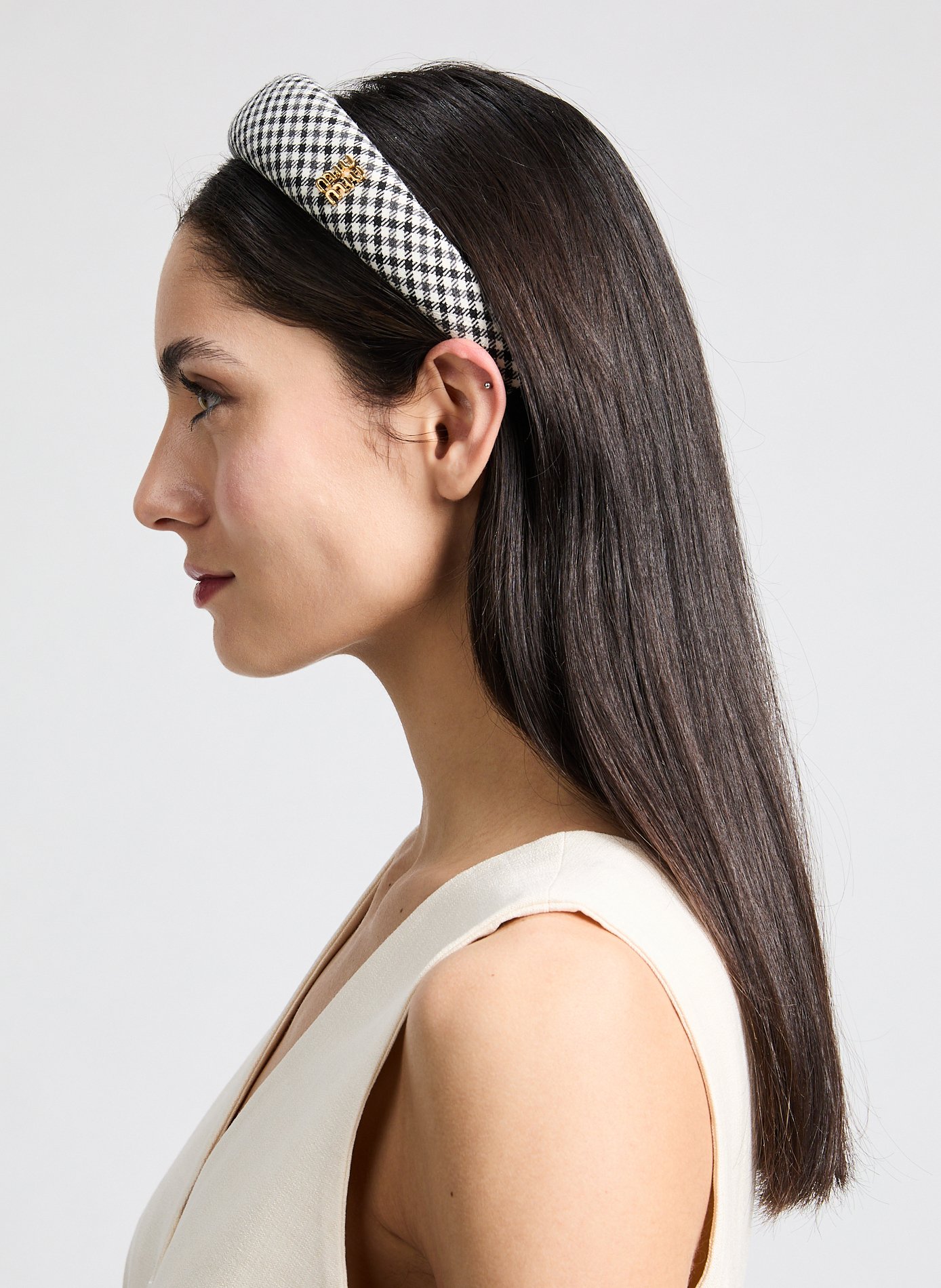 Serre-tête vichy Miu Miu MIU MIU Multicolore