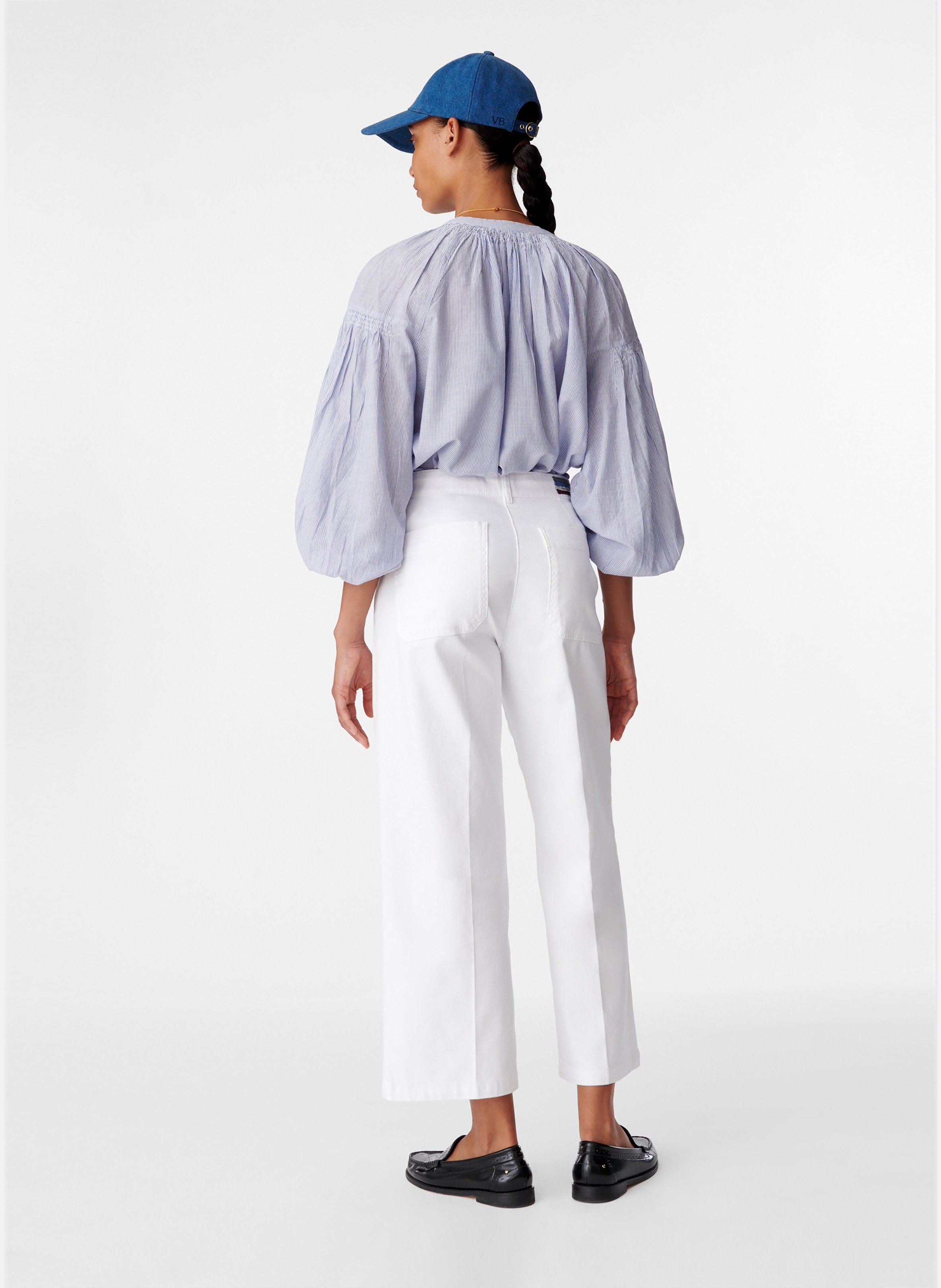 Jean crop helias Blanc