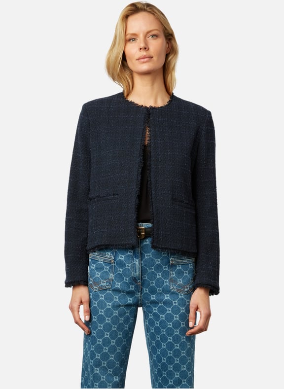 Veste courte en tweed - bynell Bleu by GERARD DAREL GERARD DAREL Veste courte en tweed - bynell Bleu
