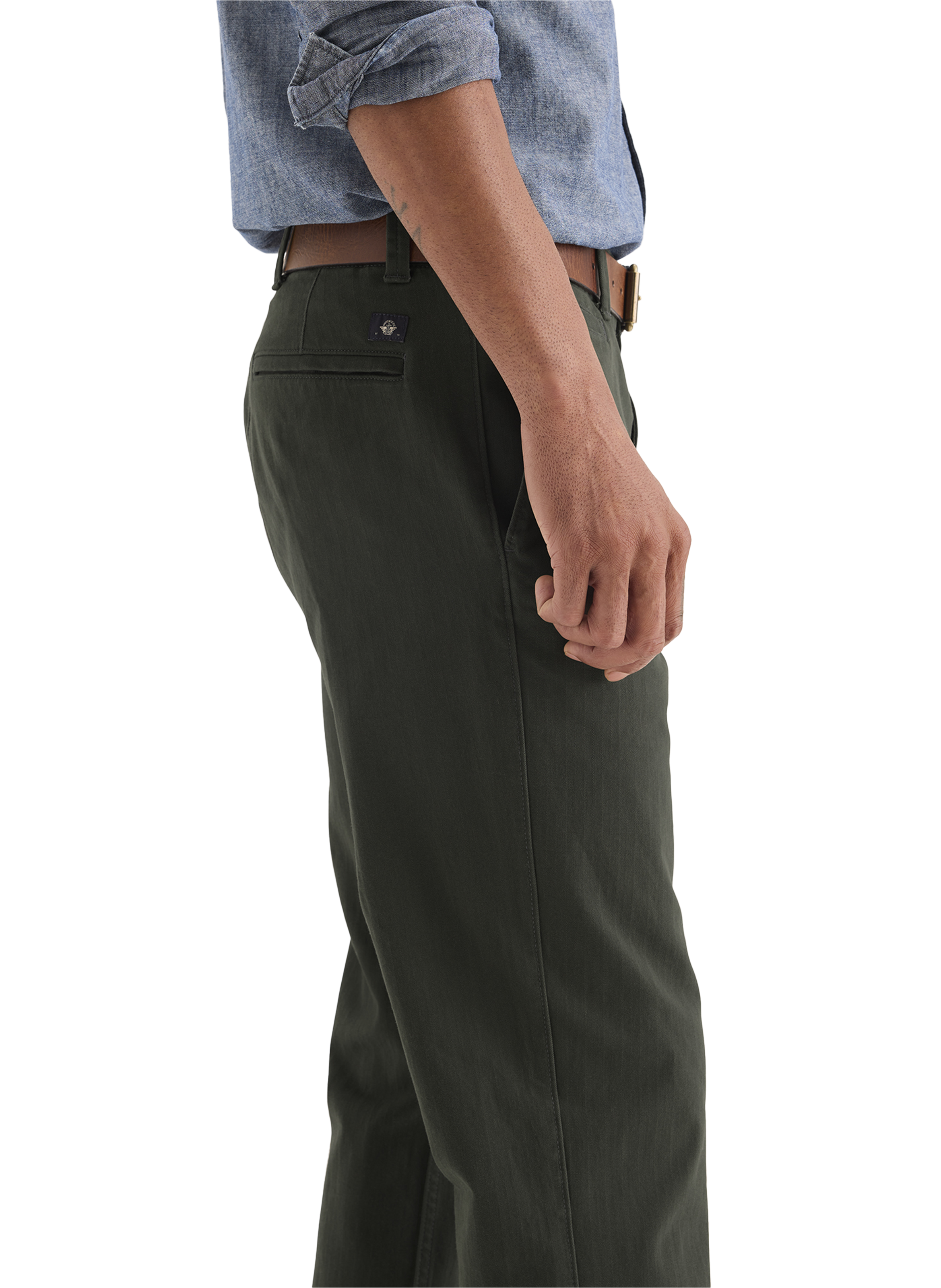 Pantalon slim en coton DOCKERS Kaki