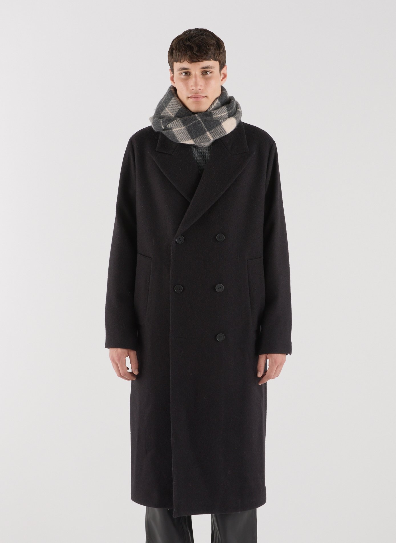 Culti25 tailored collar wool coat SAISON 1865 Black