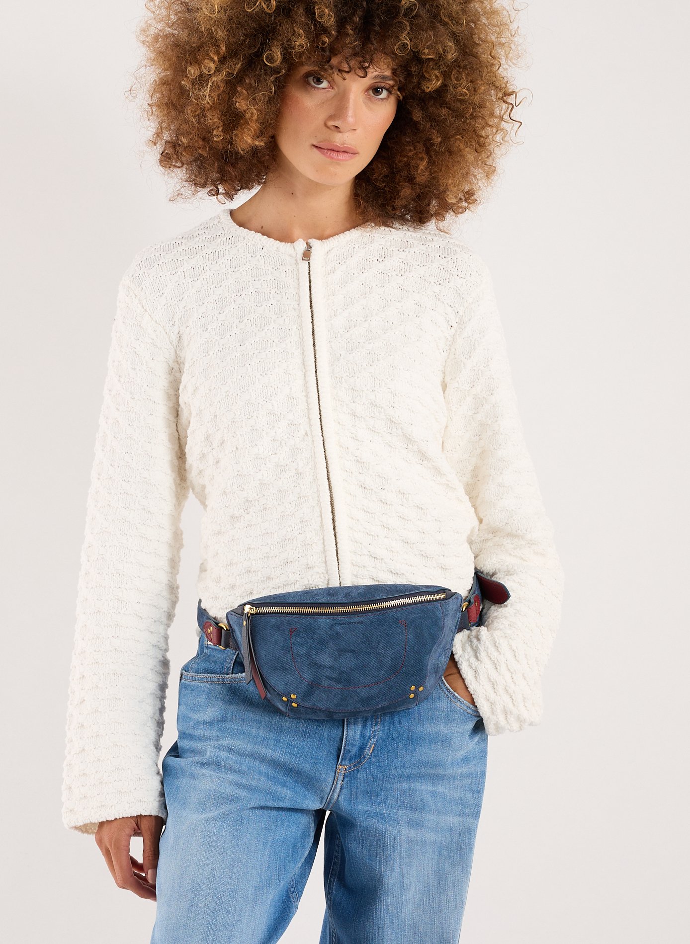 Linen Fanny Pack JÉRÔME DREYFUSS Blue