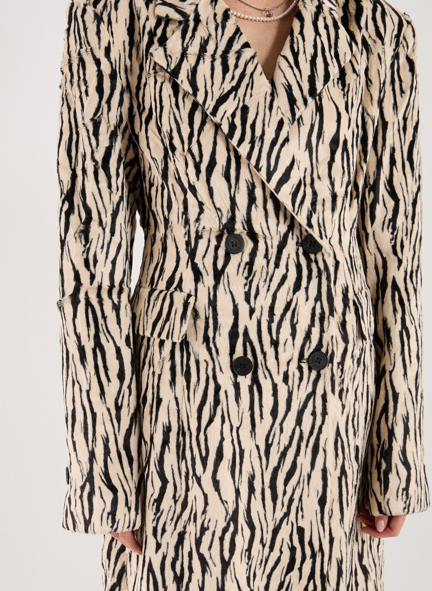 Manteau en fourrure imprimé  ROTATE Multicolore