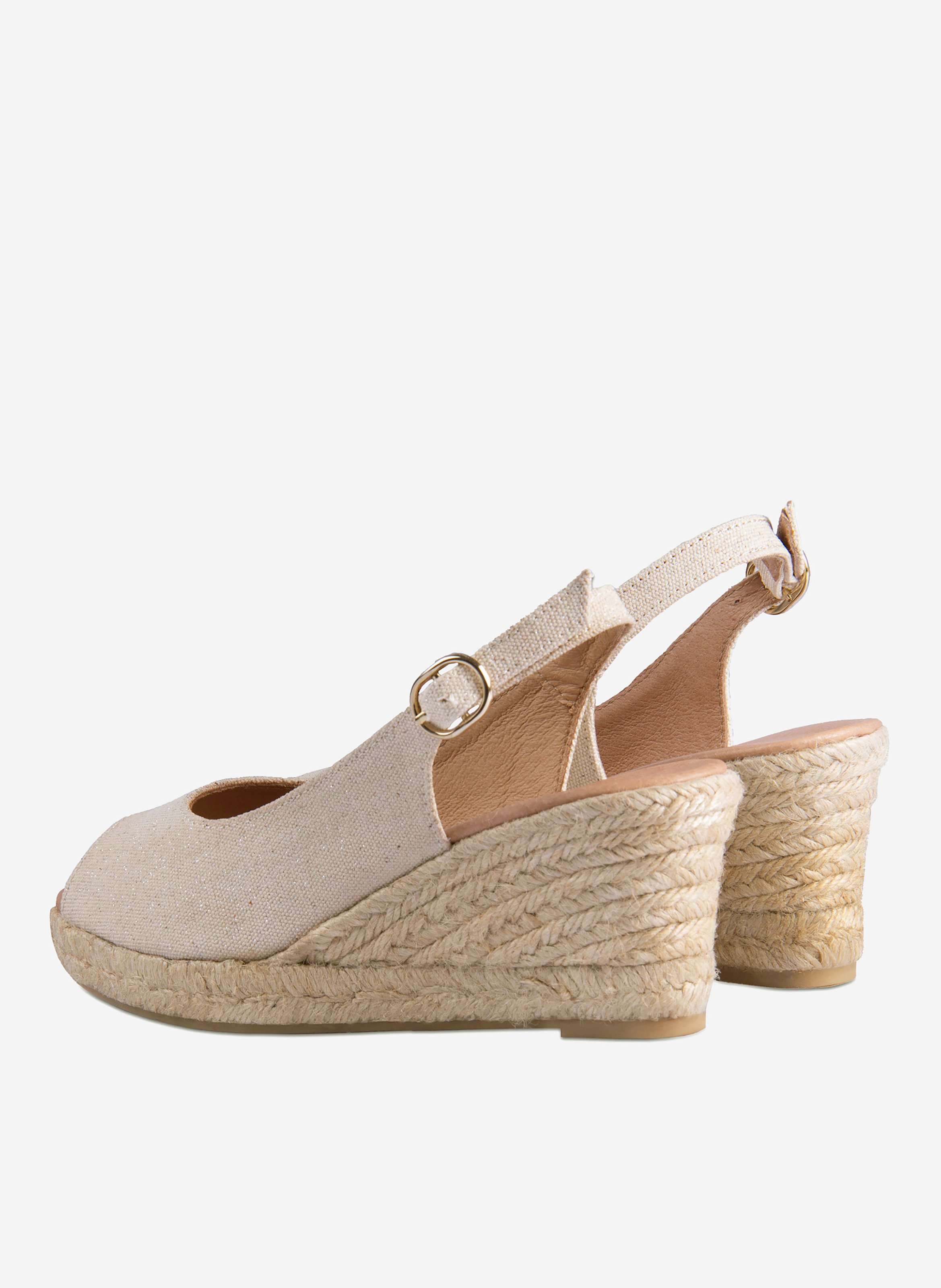 Espadrilles slingback toile recyclée JULES & JENN Doré