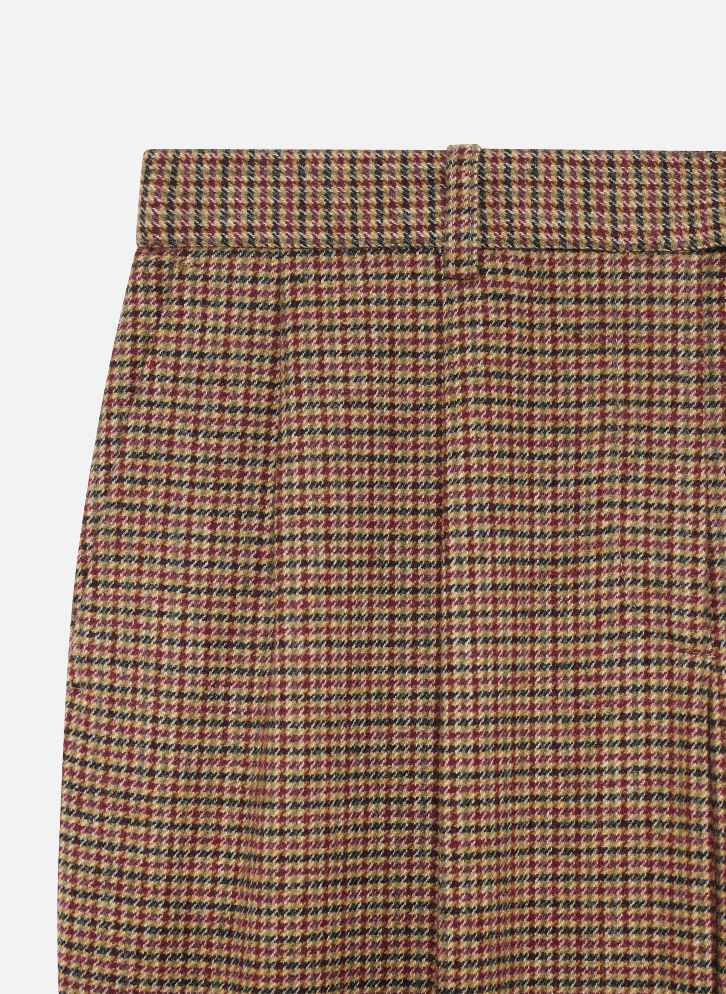 Pantalon tailleur large en pied de poule THE KOOPLES Marron