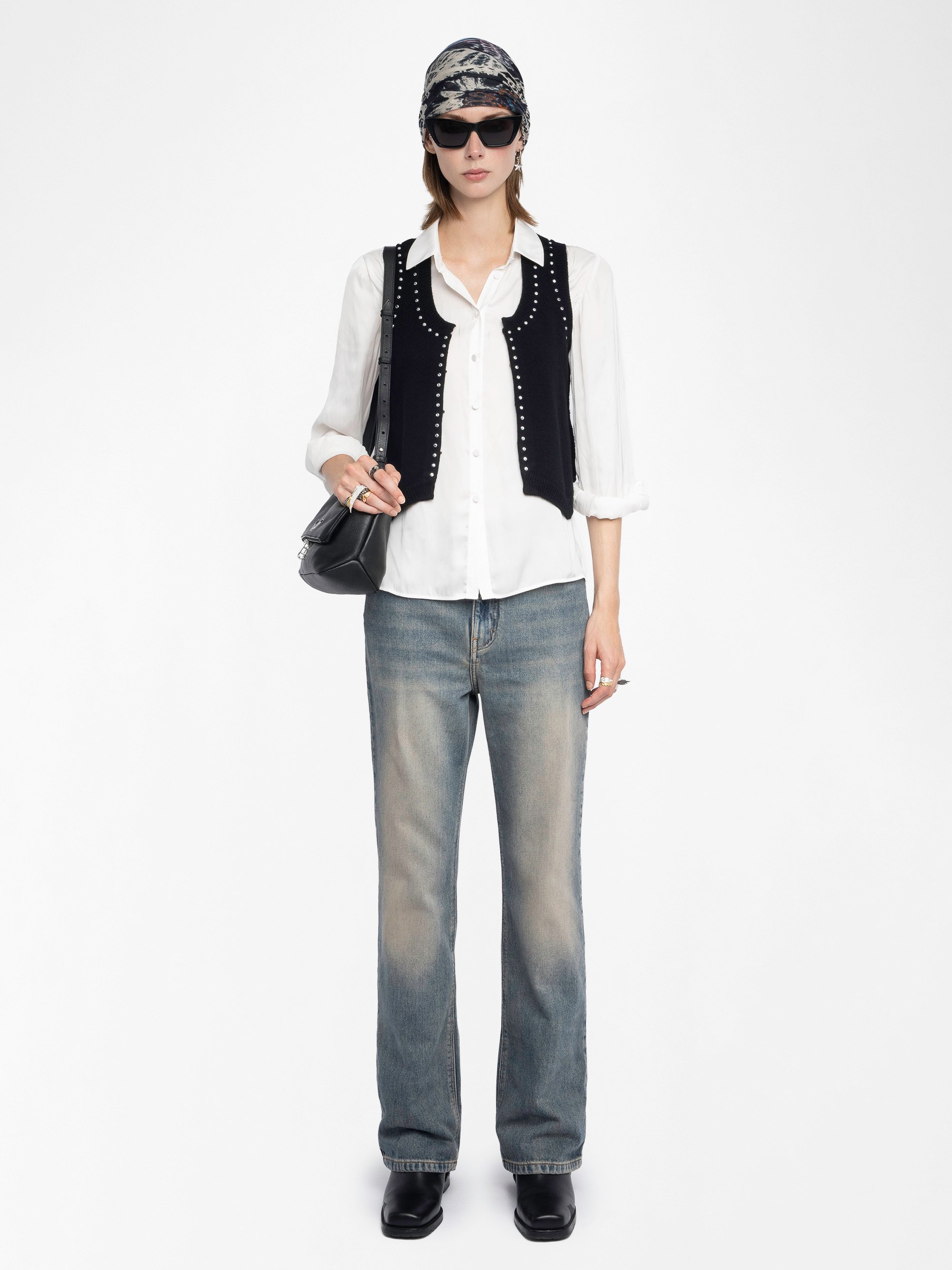 Gilet en laine mélangée dublin ZADIG&VOLTAIRE Noir