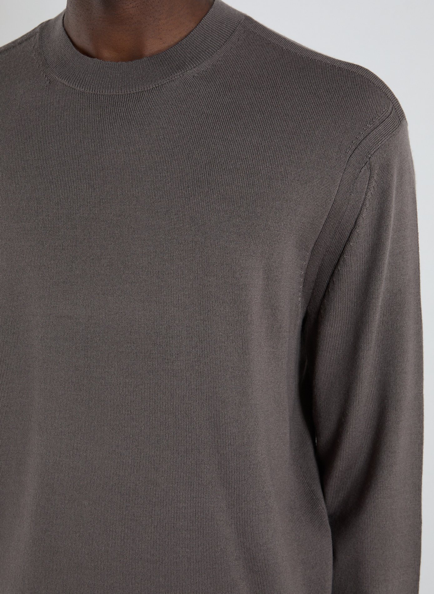 Wool-blend round-neck jumper ARMANI EXCHANGE Brown