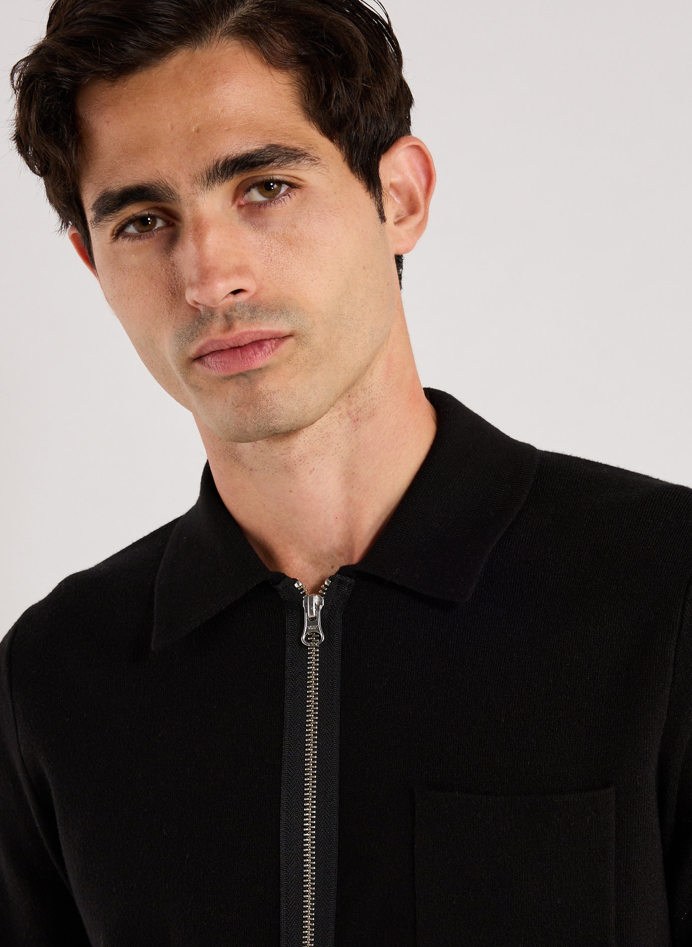 Pull polo droit SAMSOE SAMSOE Noir