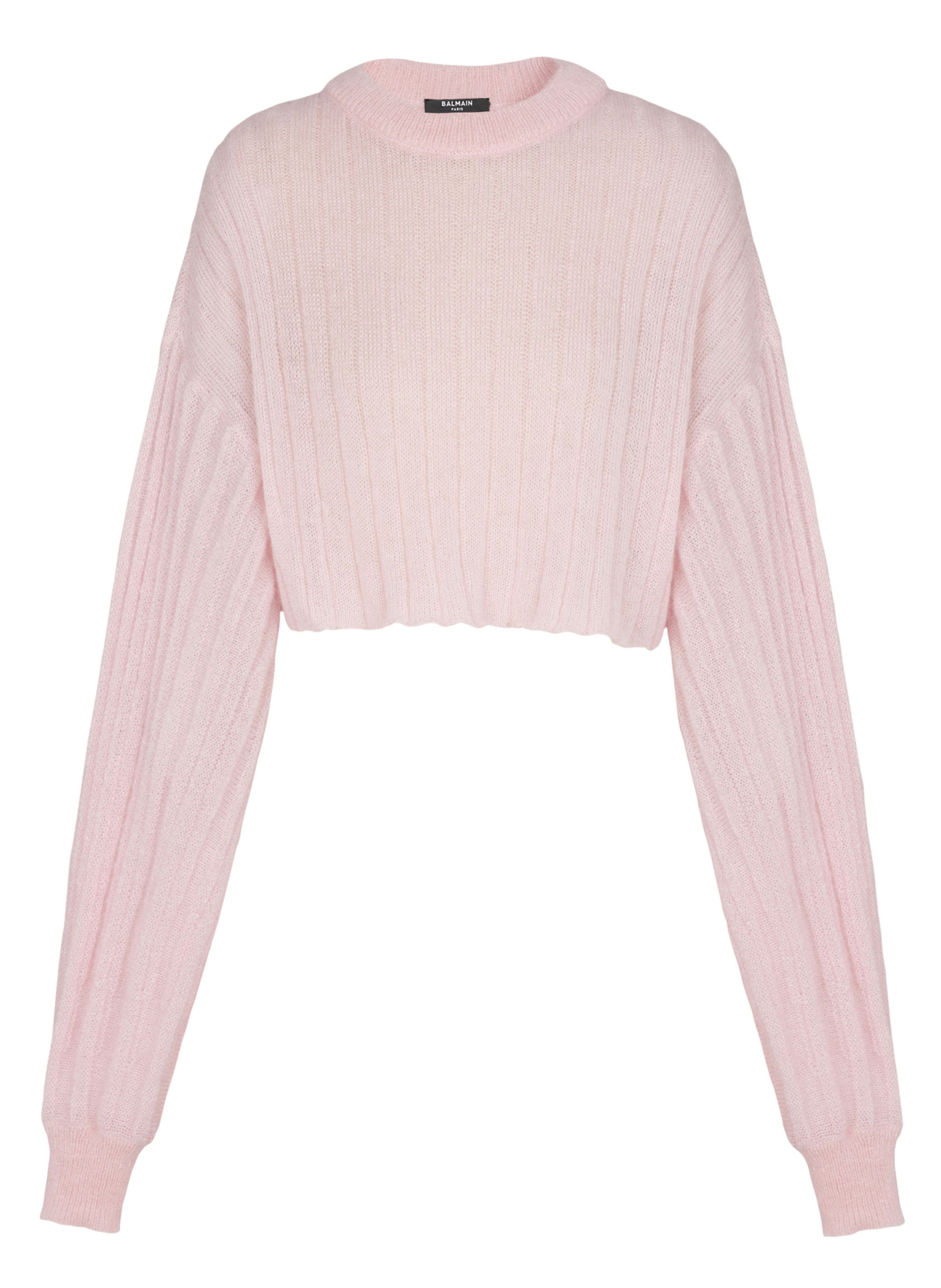 Pull court en mohair BALMAIN Rose