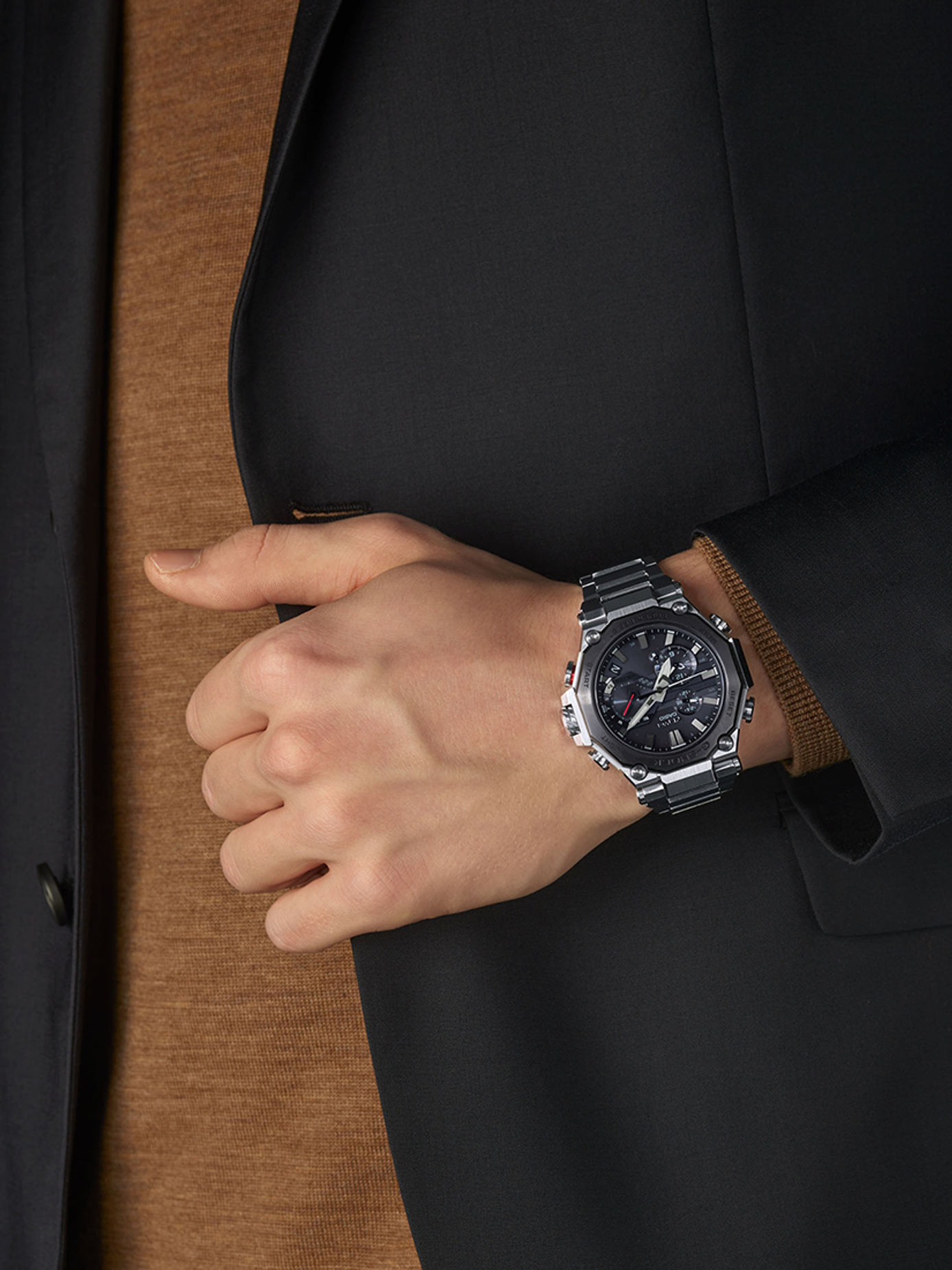 Montre Bluetooth en acier CASIO Noir