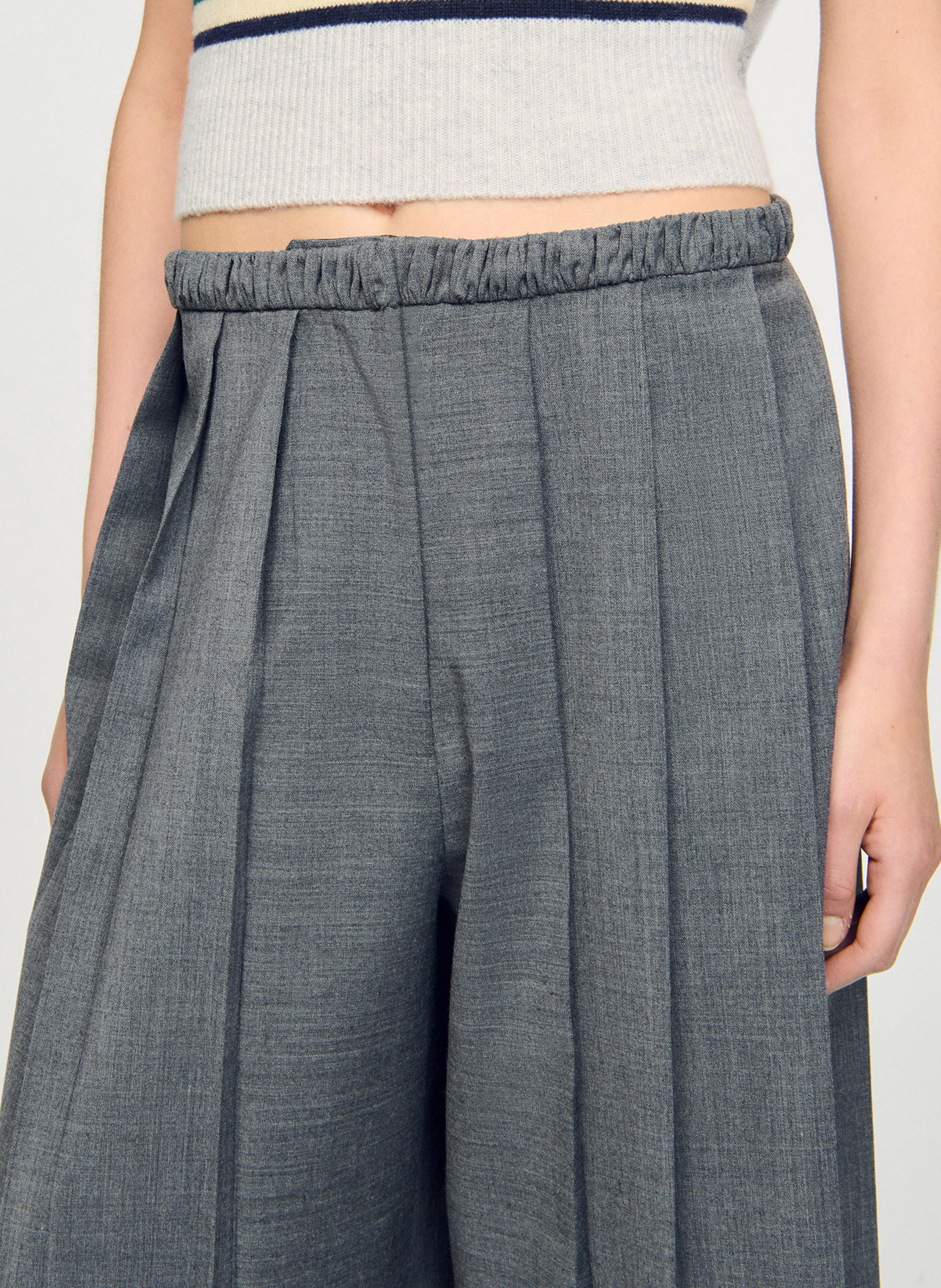 Bermuda plissé SANDRO Gris