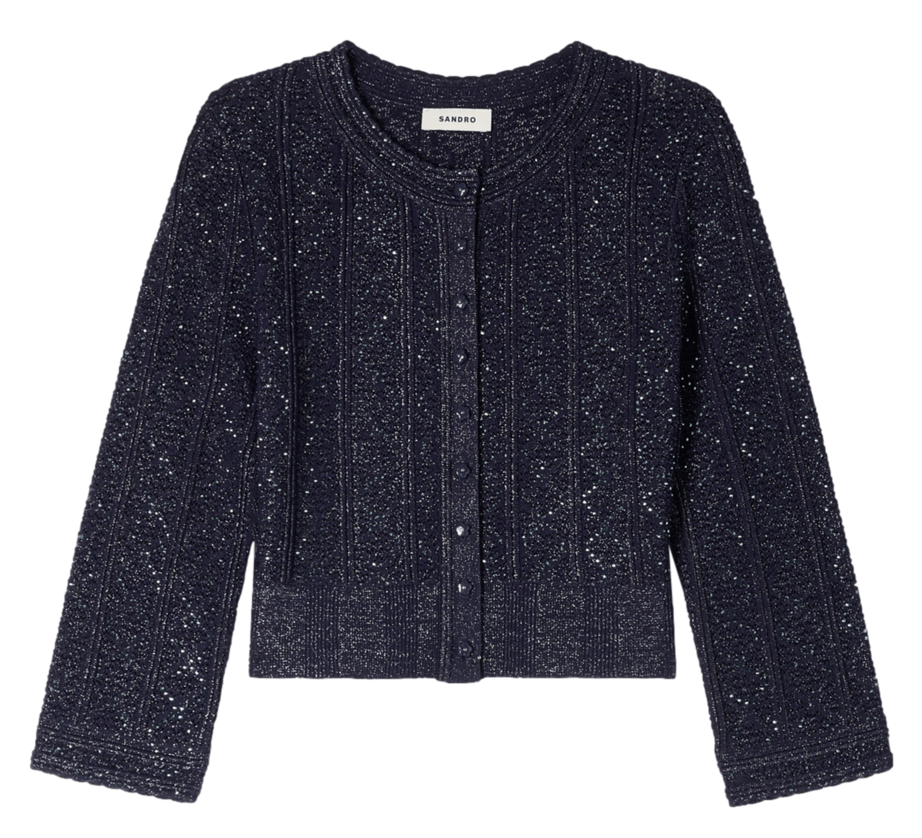 Cardigan col rond SANDRO Bleu