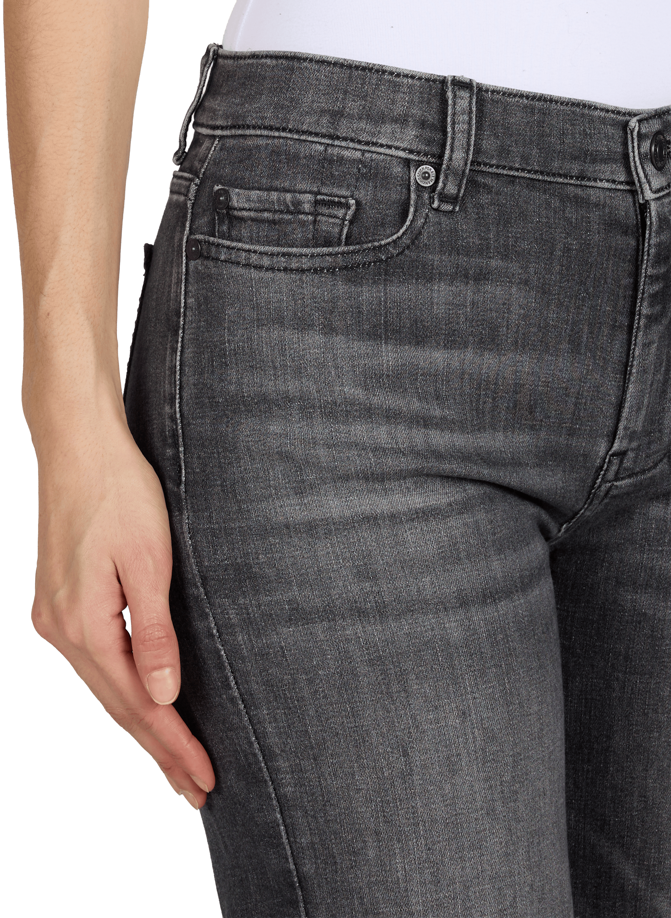 Jeans flare Dojo en coton mélangé 7 FOR ALL MANKIND Gris