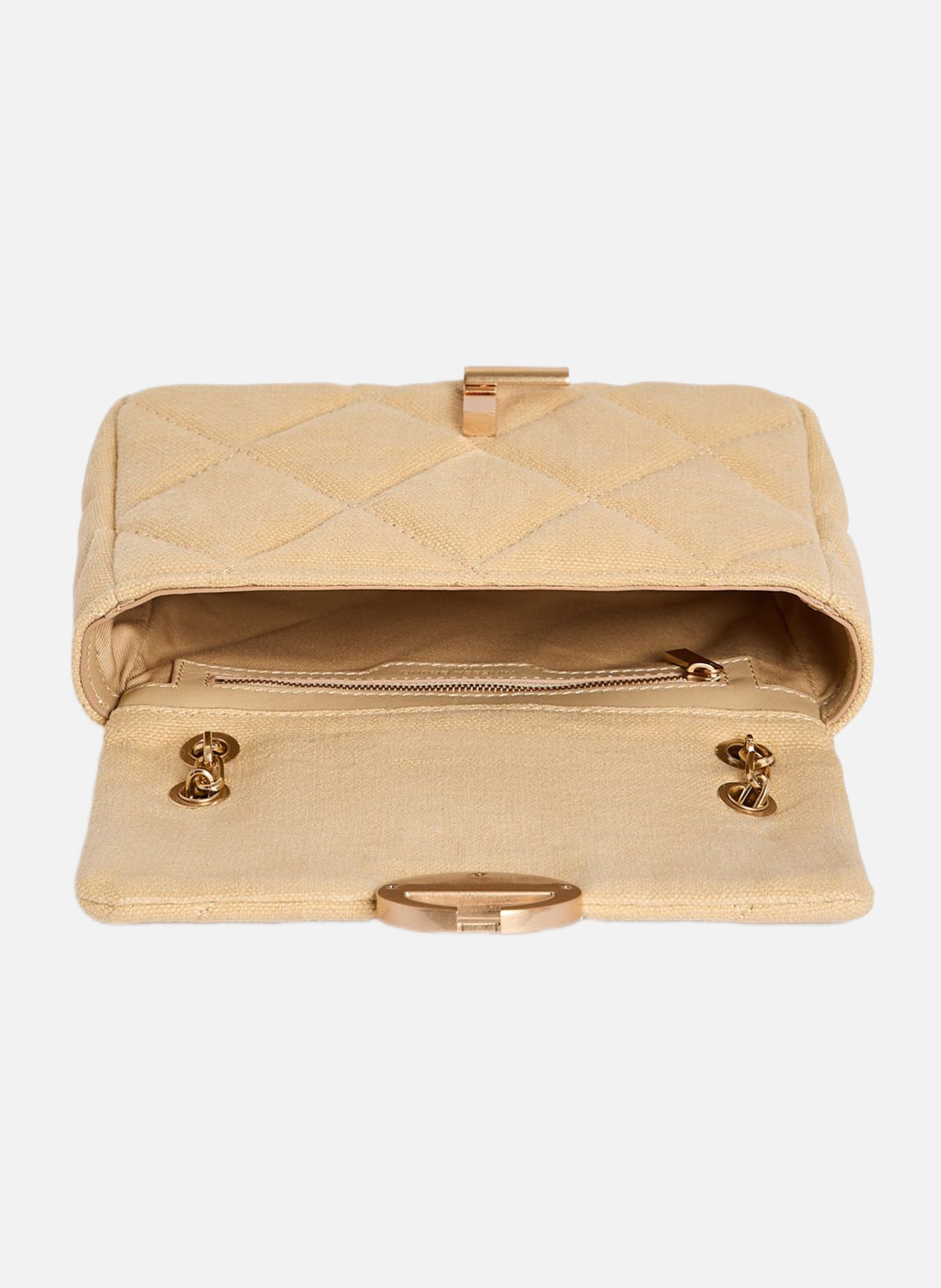 Moyen Sac Moon en Lin VANESSA BRUNO Orange