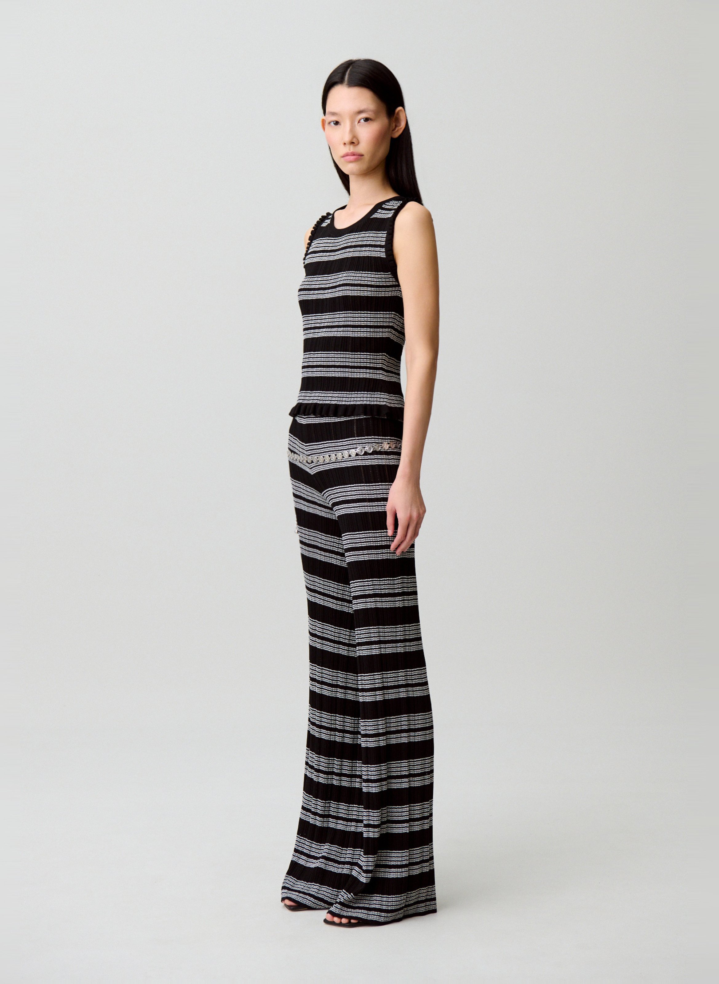 Top col rond à rayures CLAUDIE PIERLOT Multicolore