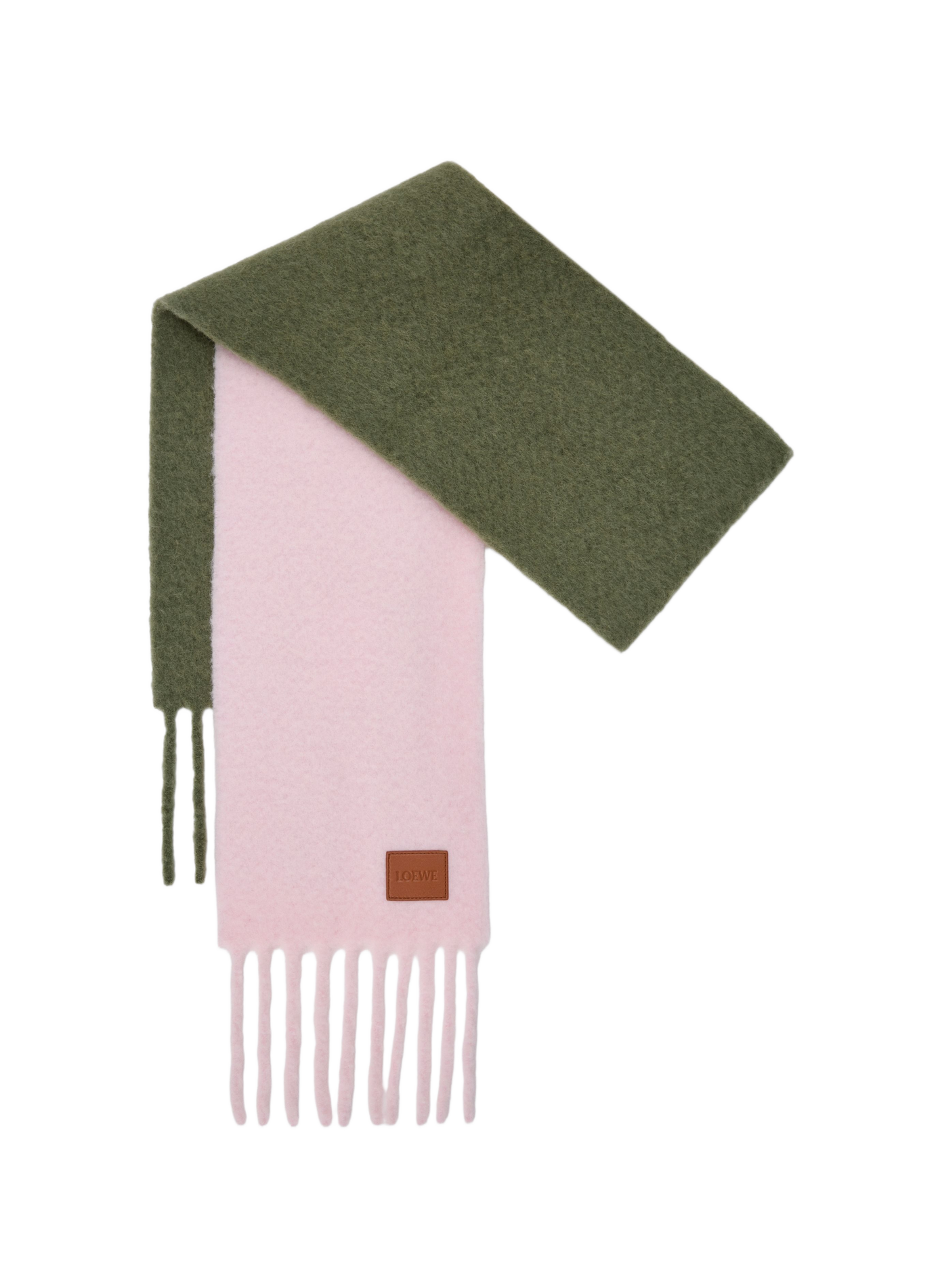 Alpaca and wool blend fringed scarf LOEWE Multicolour