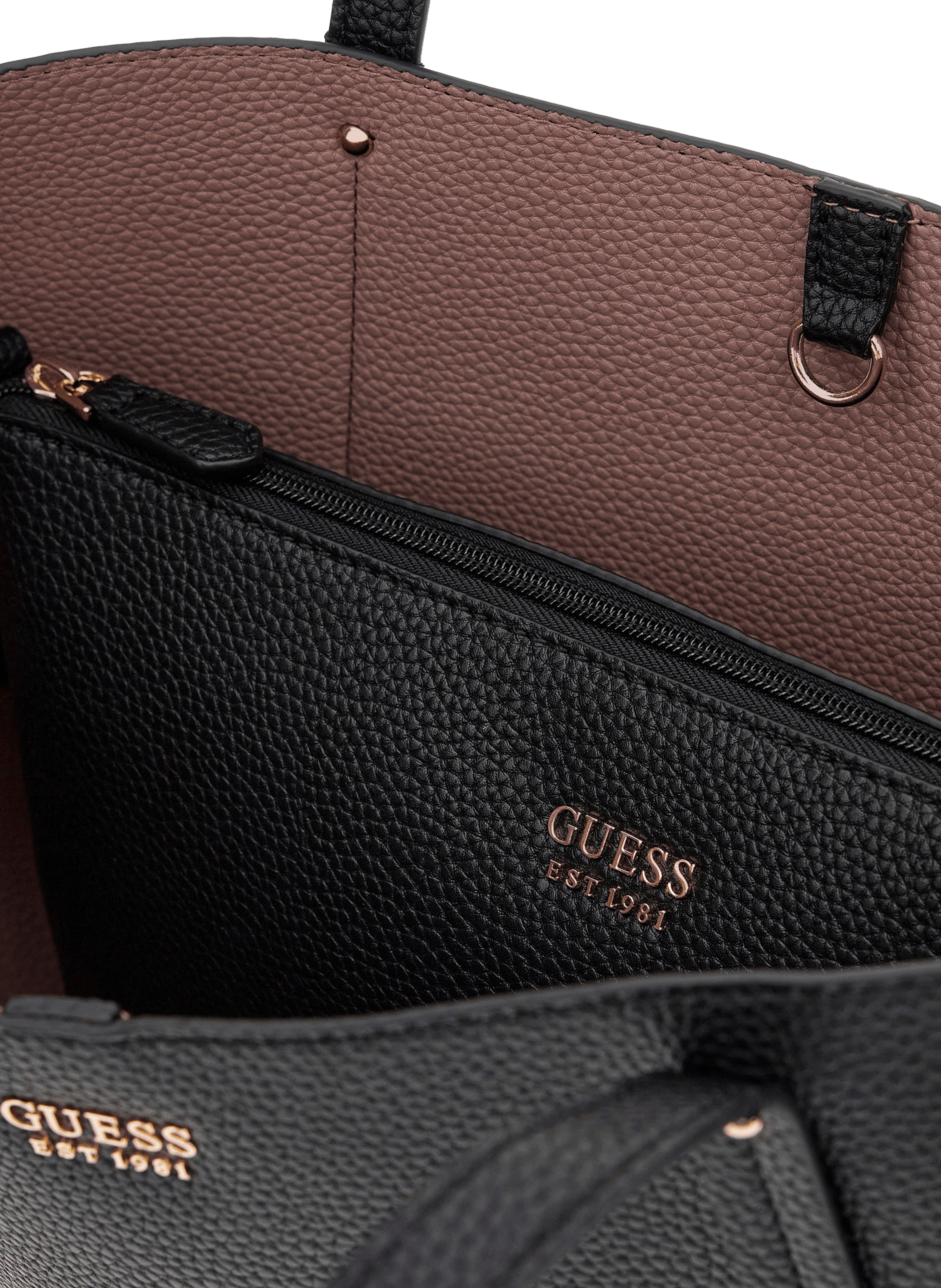 Brenton grained tote bag with pouch GUESS Black