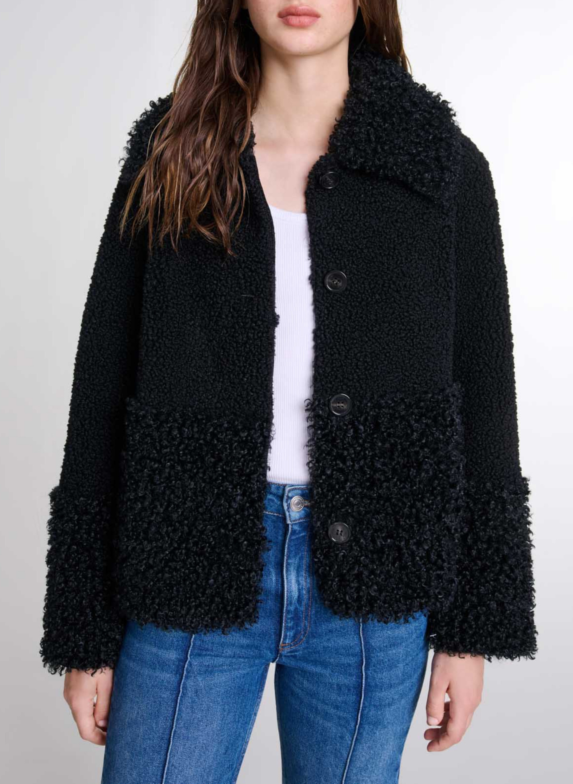 Veste droite MAJE Noir