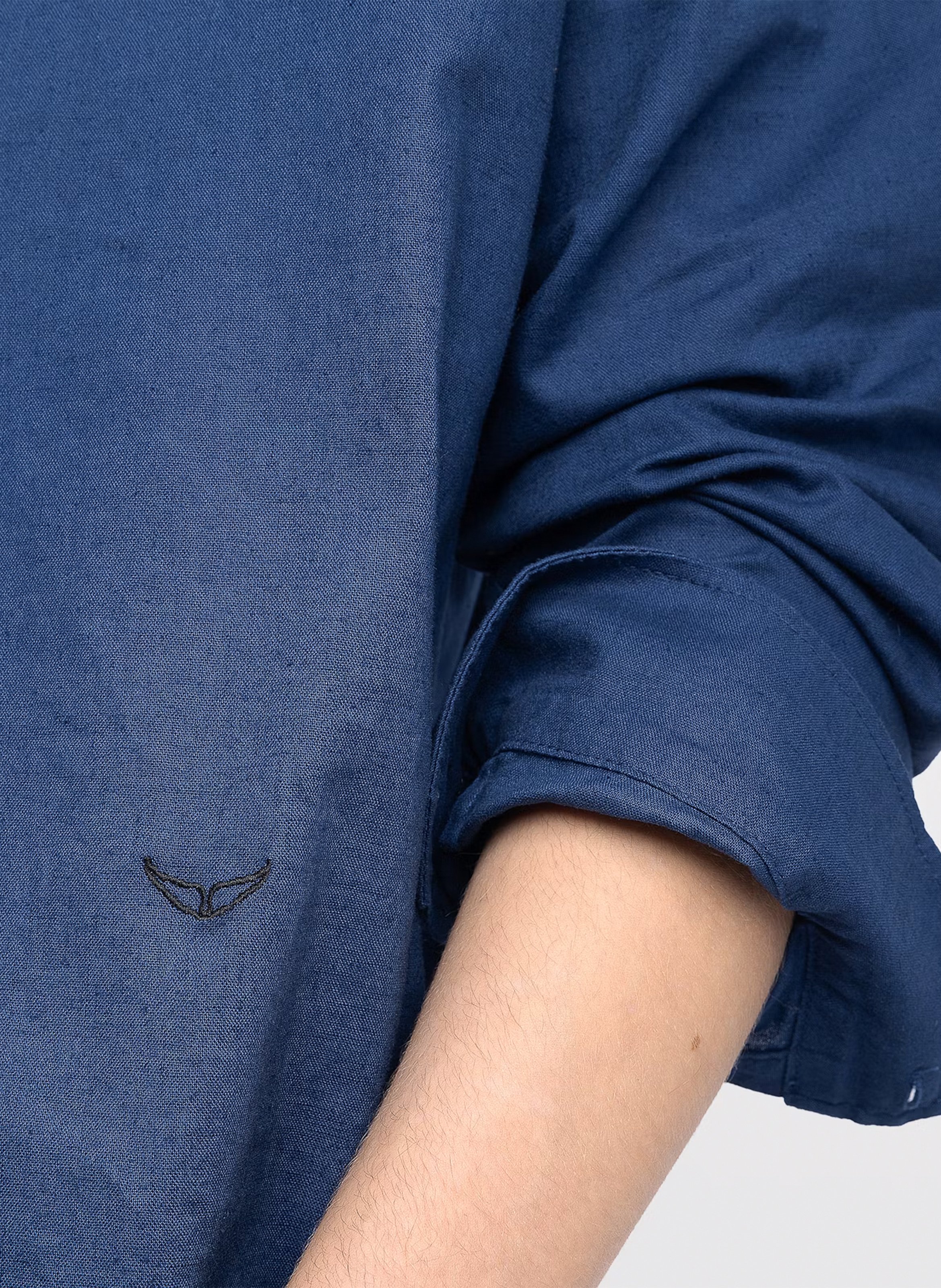 Blouse col rond ample unie en lin mélangé sora ZADIG&VOLTAIRE Bleu