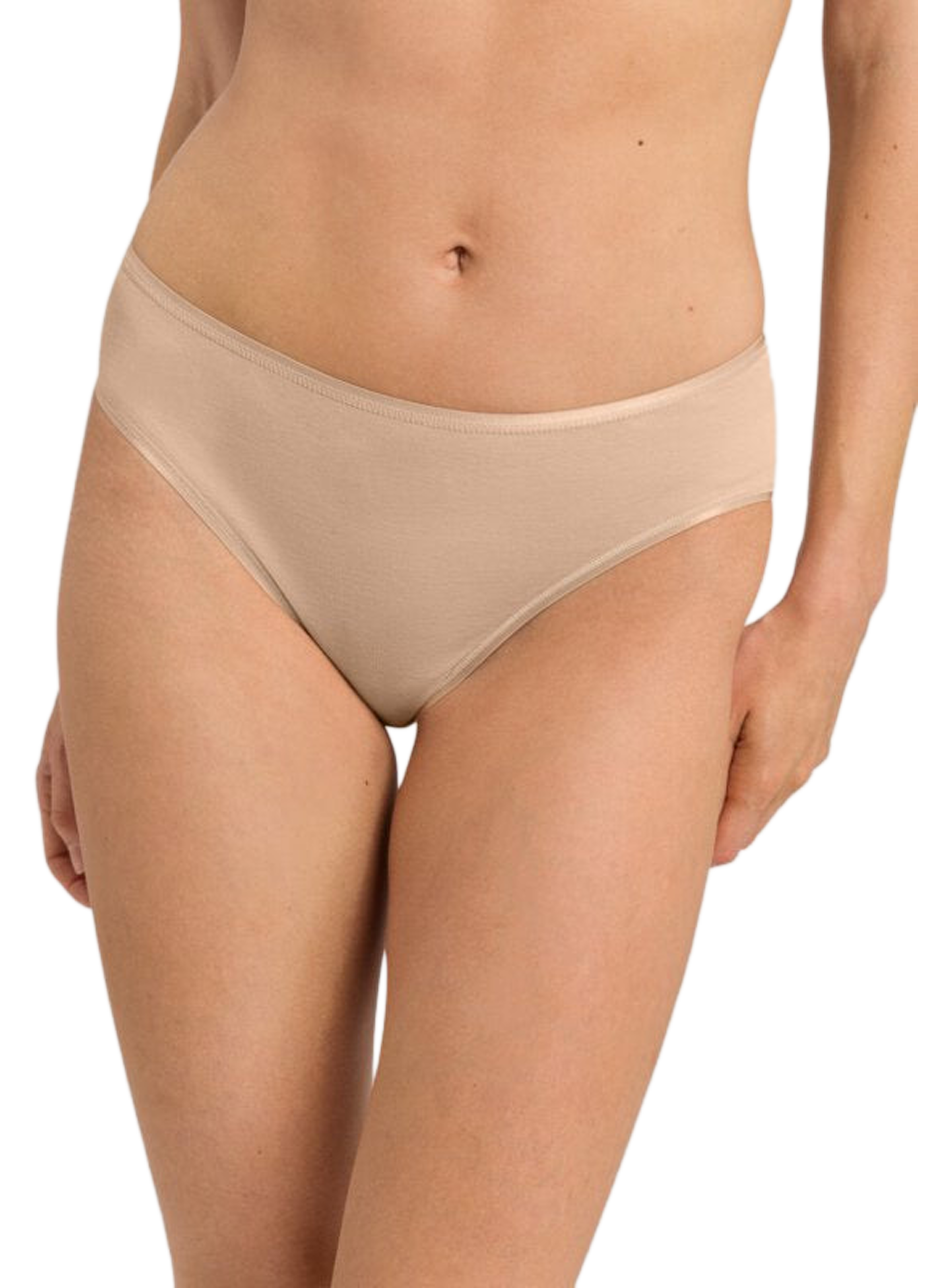 Culotte Seamless en coton HANRO Beige