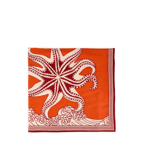 Foulard imprimé en coton mélangé Foulard imprimé en coton mélangé