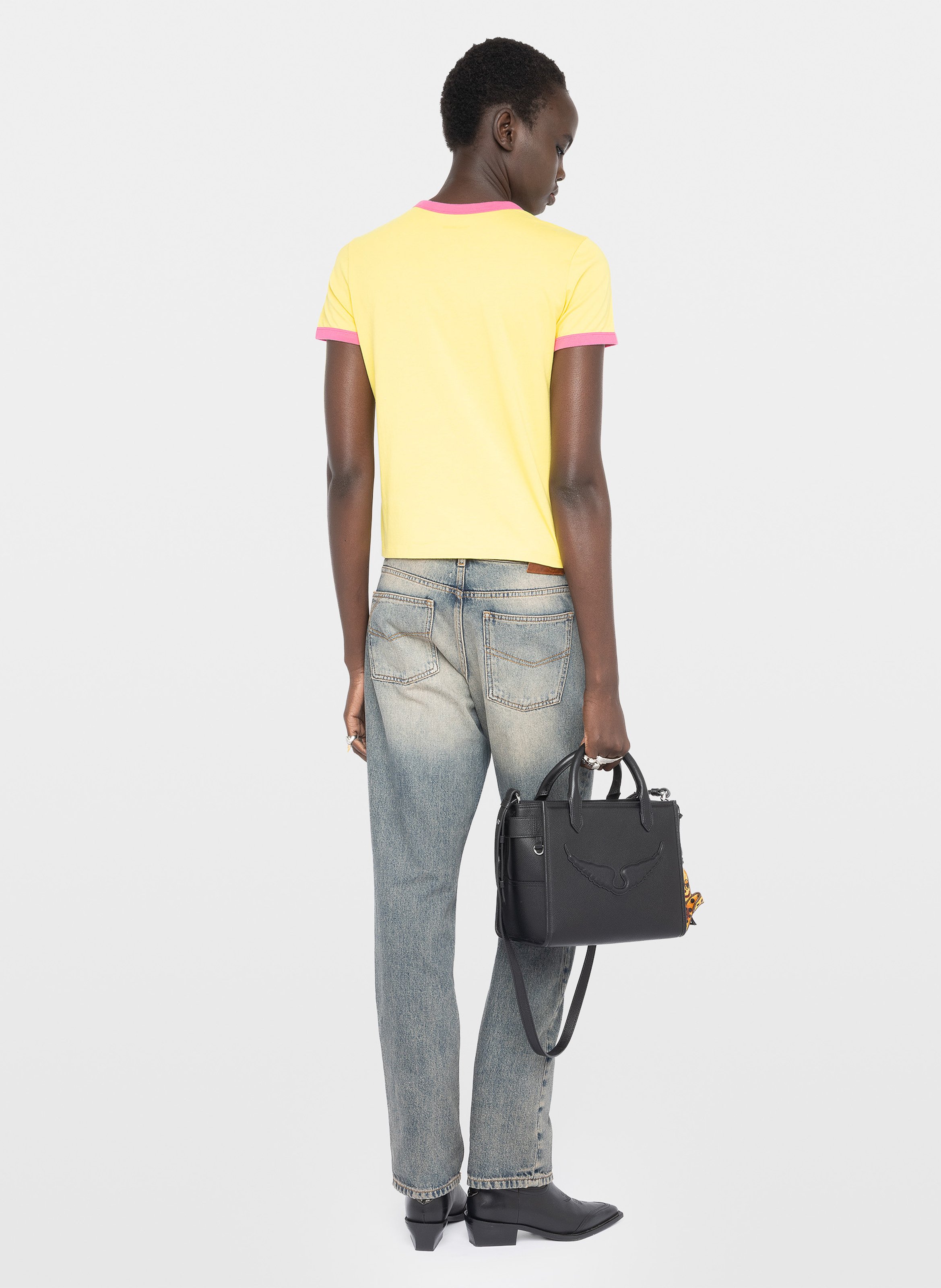 Tee-shirt col rond manches courtes imprimé woos ZADIG&VOLTAIRE Jaune