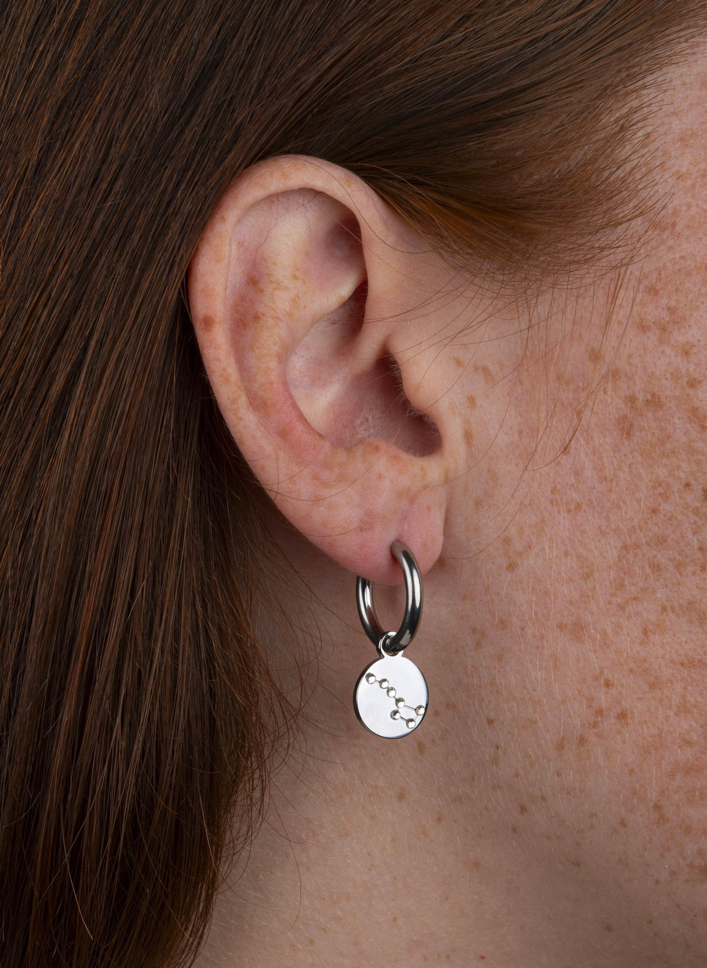 Boucles d'oreille en acier inoxydable argenté KURAGE GINZA Argent