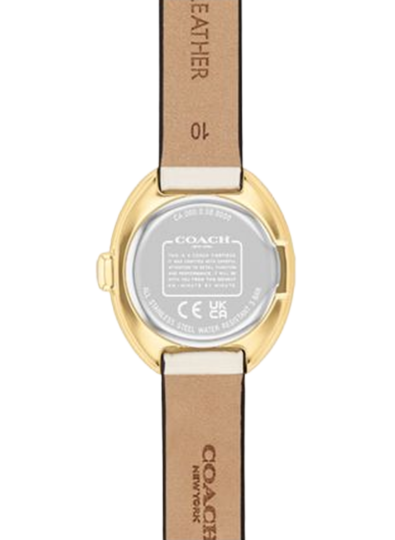 Montre quartz Sammy en cuir COACH MONTRES Blanc