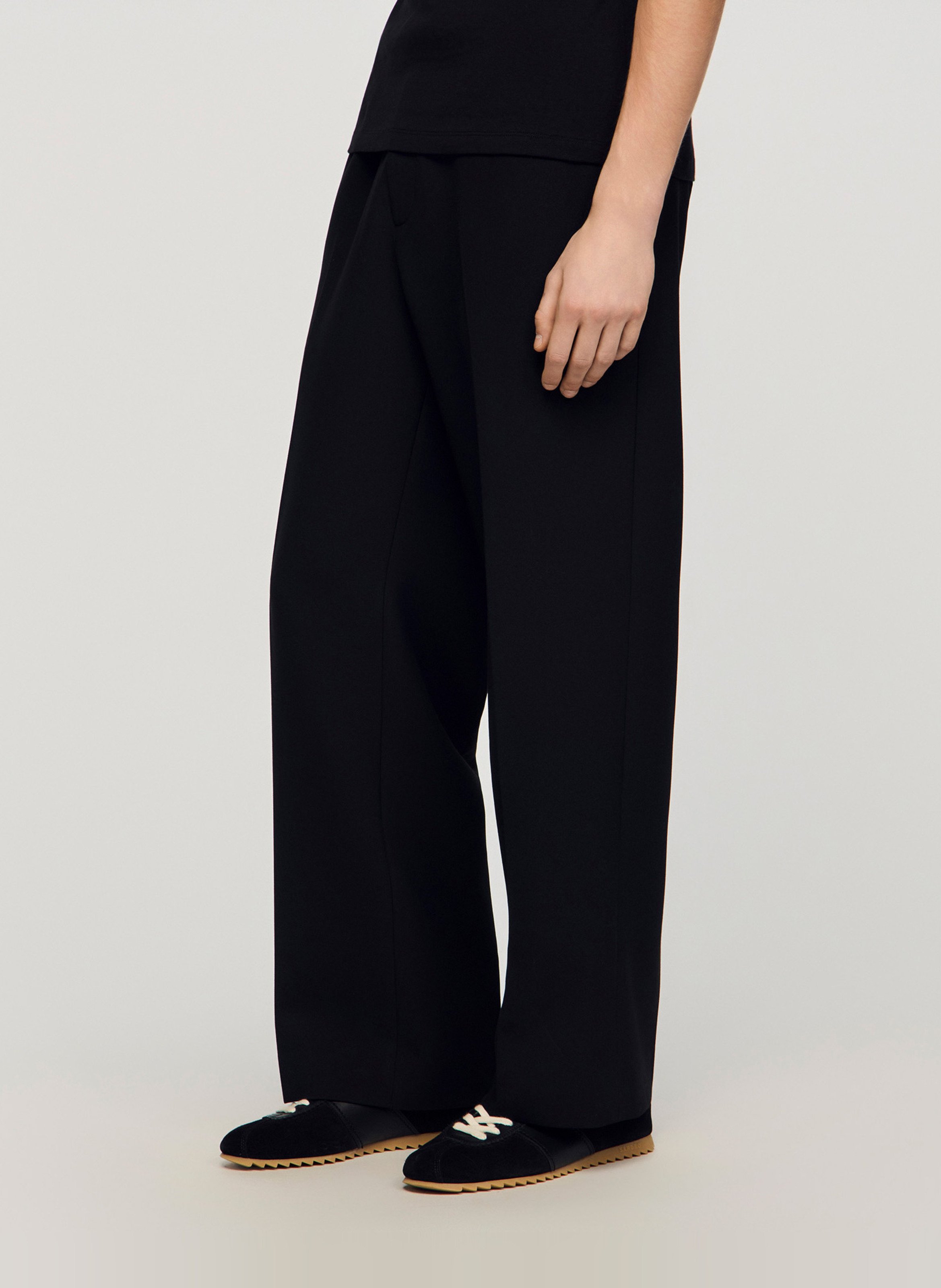 Baskets basses en cuir SANDRO Noir