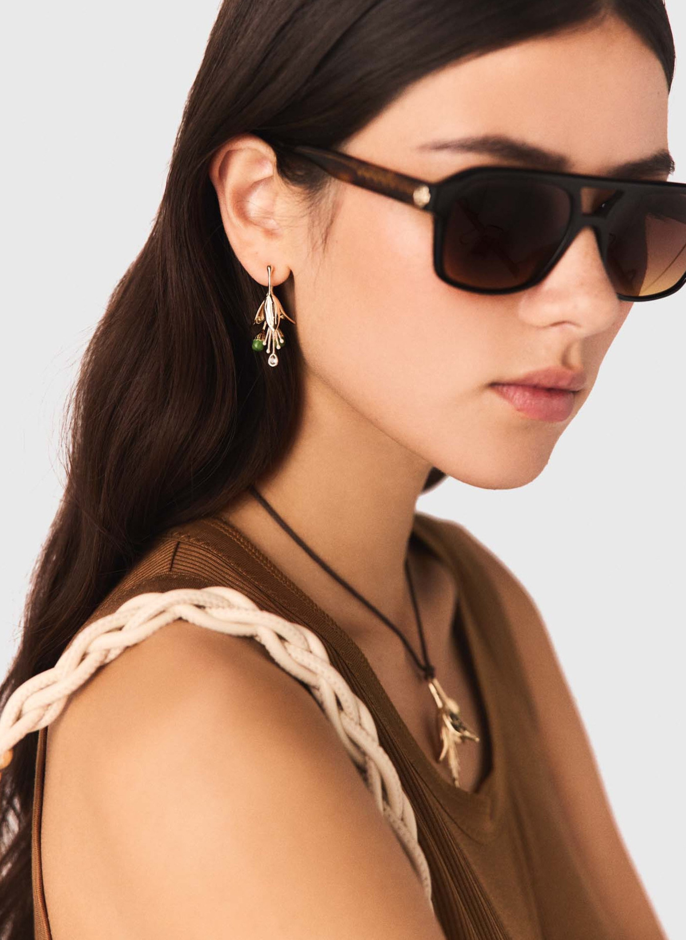 Boucles d'oreilles en laiton MAJE Doré