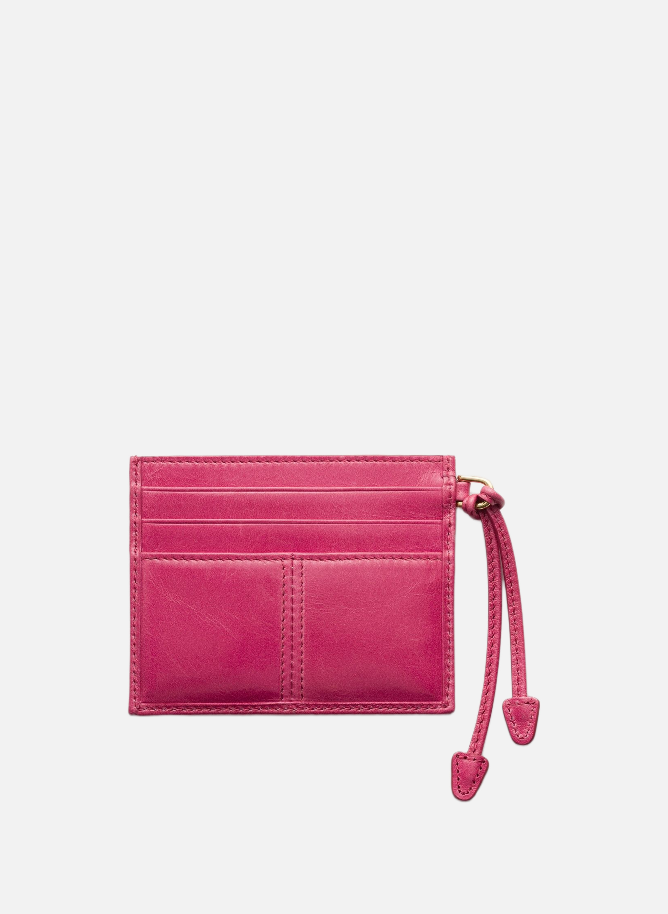 Porte-cartes en cuir PRADA Rose