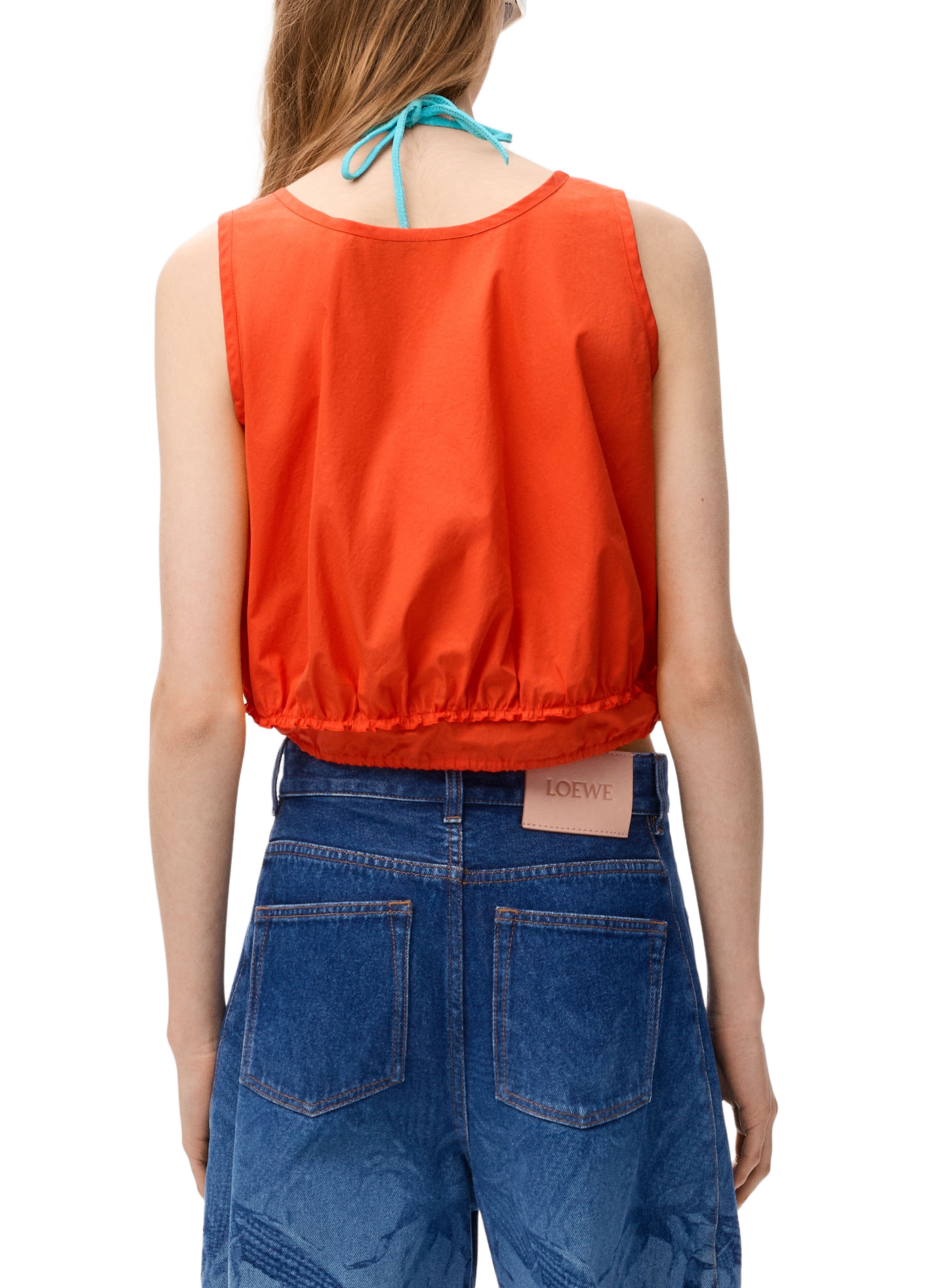 Sleeveless cotton top LOEWE Orange