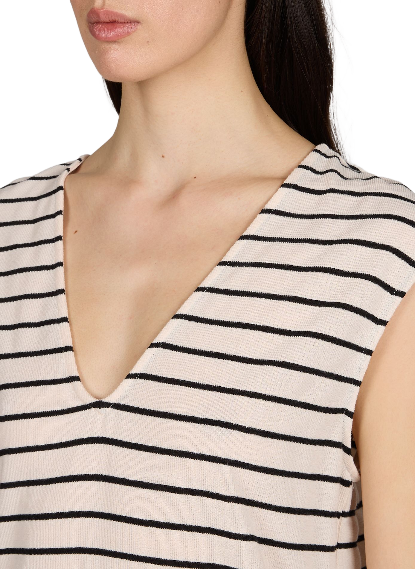 Robe longue à rayures VILA Beige