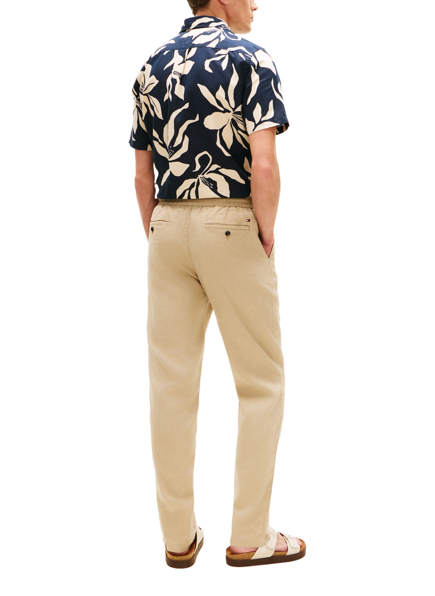 Chino fuselé Harlem en lin mélangé TOMMY HILFIGER Kaki
