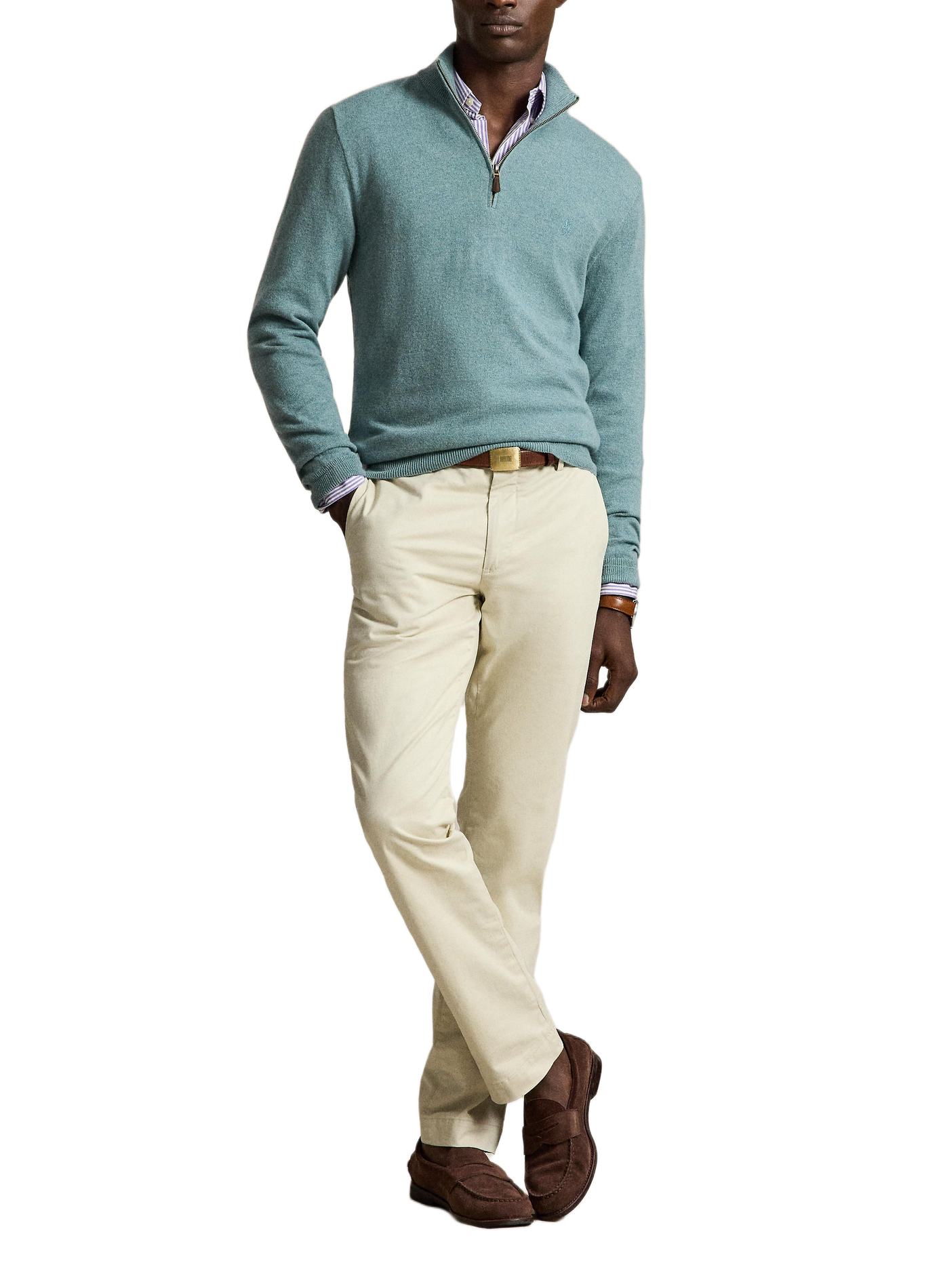 Wool zip-neck jumper POLO RALPH LAUREN Blue