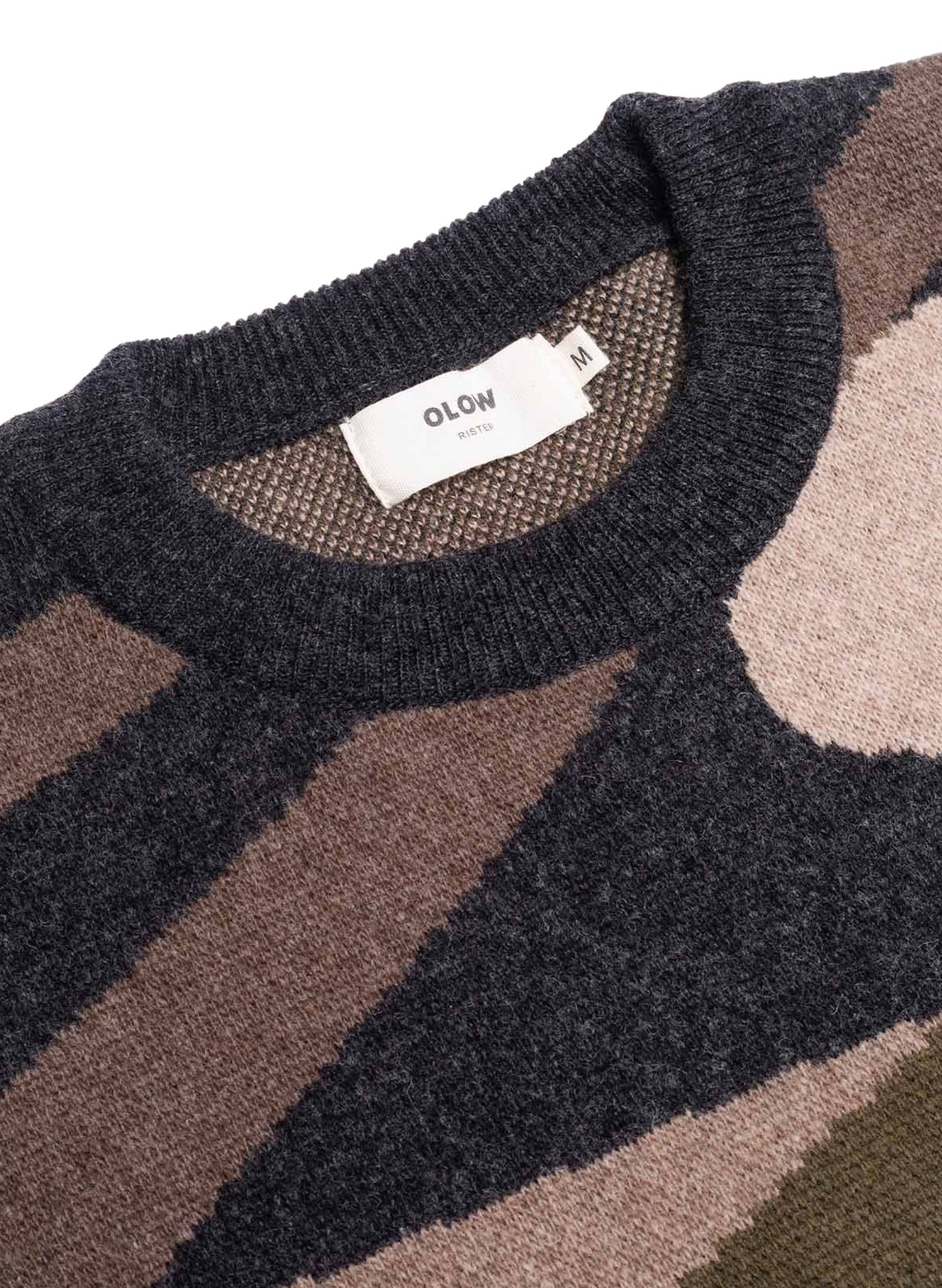 Pull col rond en laine OLOW Beige