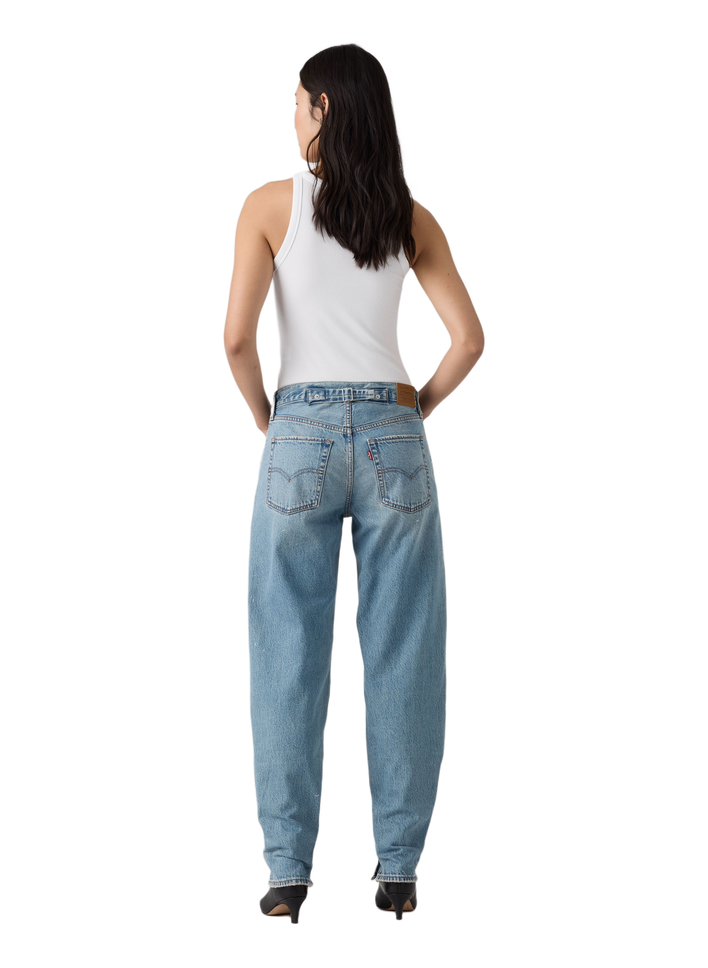 Wide cotton jeans LEVI'S Blue