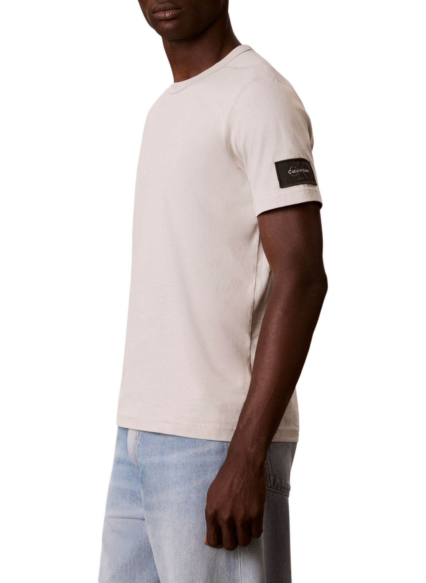 T-shirt manches courtes en coton CALVIN KLEIN Beige
