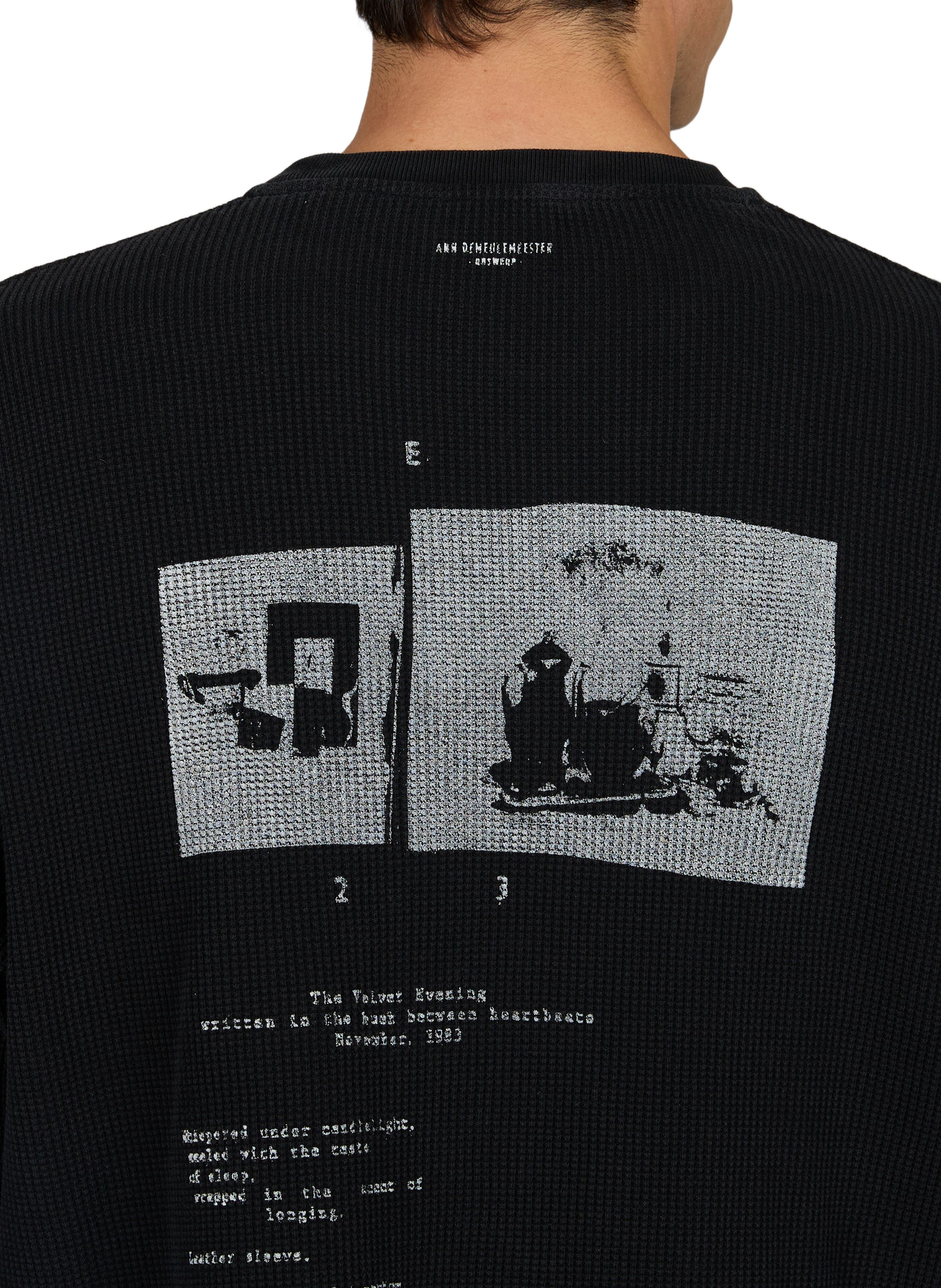 Relaxed-Fit Embossed Crew-Neck T-Shirt ANN DEMEULEMEESTER Black