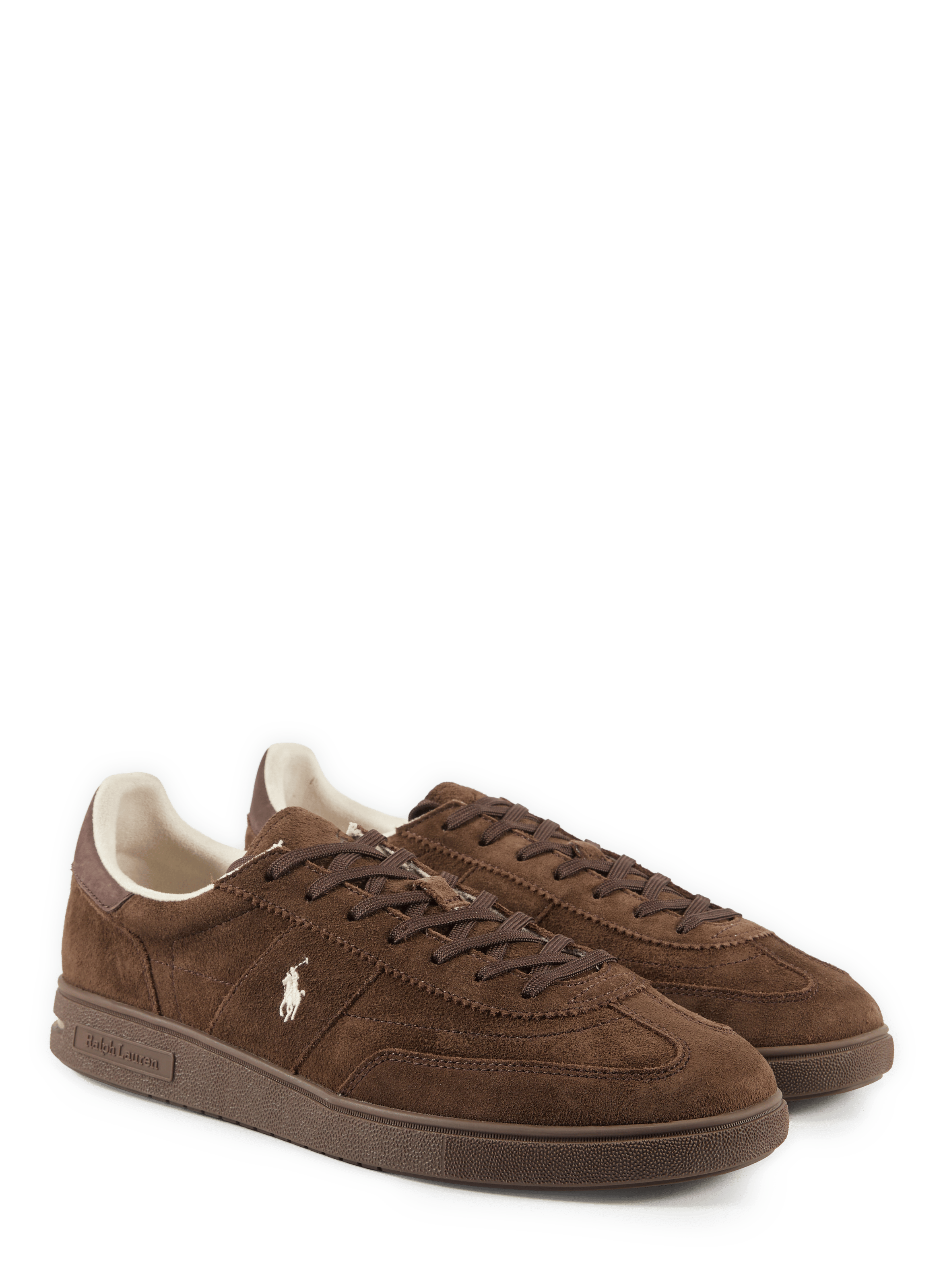 Low-top leather sneakers POLO RALPH LAUREN Brown