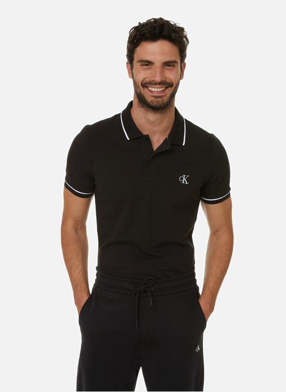 Short-sleeved polo shirt Black by CALVIN KLEIN CALVIN KLEIN Short-sleeved polo shirt Black