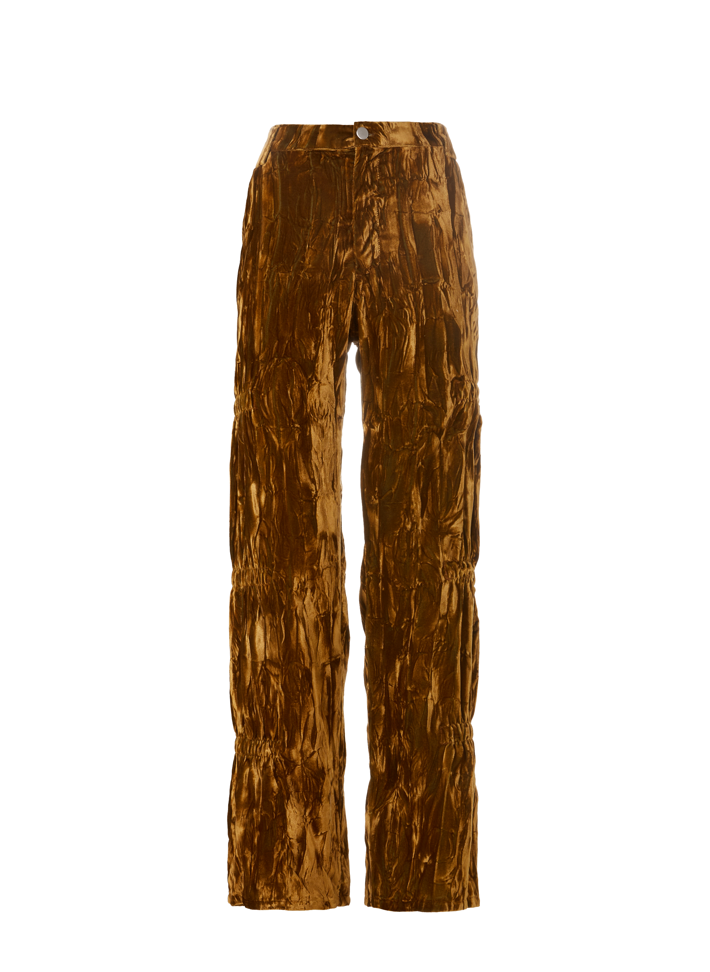 Pantalon en velours satiné COLLINA STRADA Marron