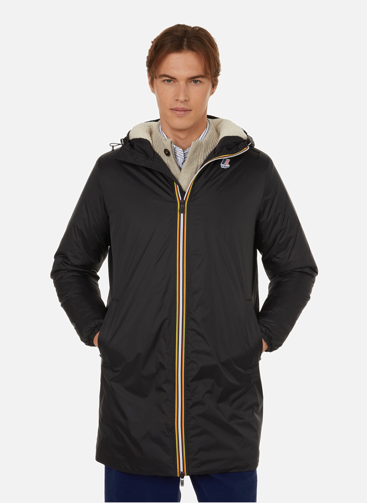 Veste de pluie intégrale réfléchissante pour hommes Veste de pluie intégrale réfléchissante pour hommes
