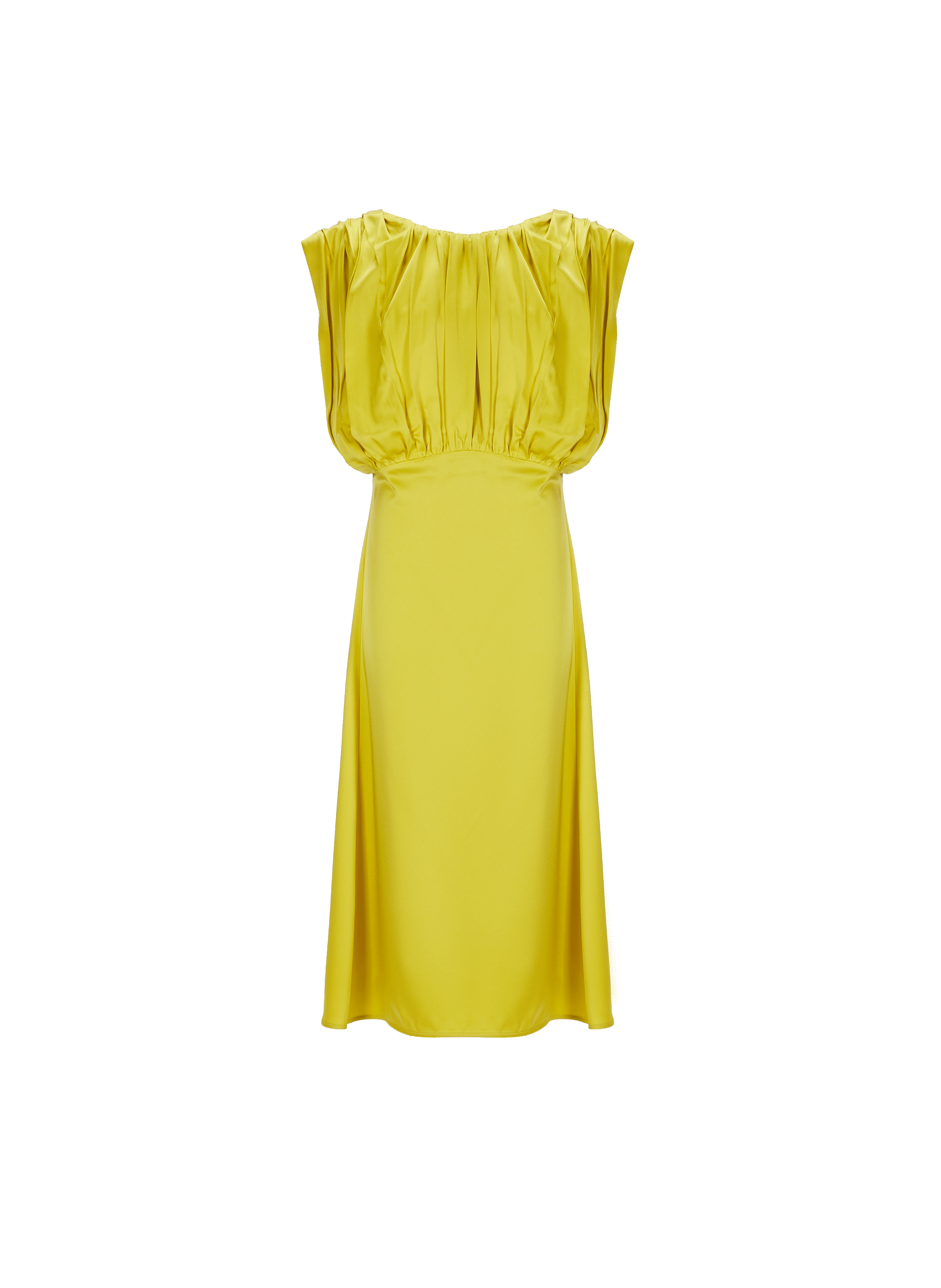 Satin dress JIL SANDER Yellow