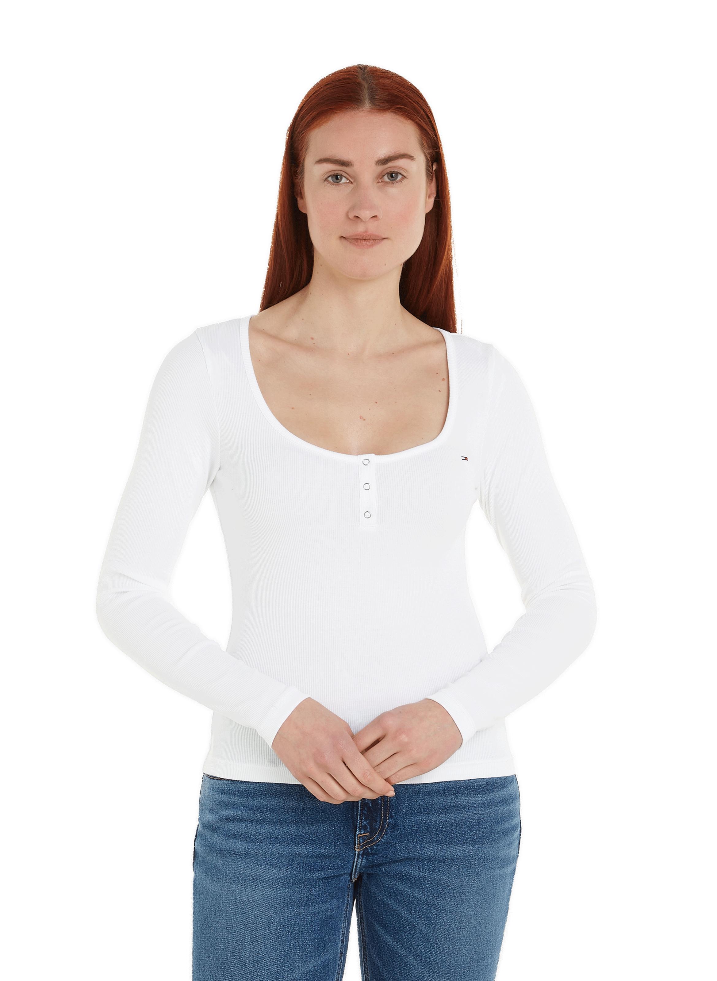 T-shirt à manches longues TOMMY HILFIGER Blanc