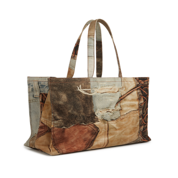 Acne Studios Printed Tote Bag In Brown