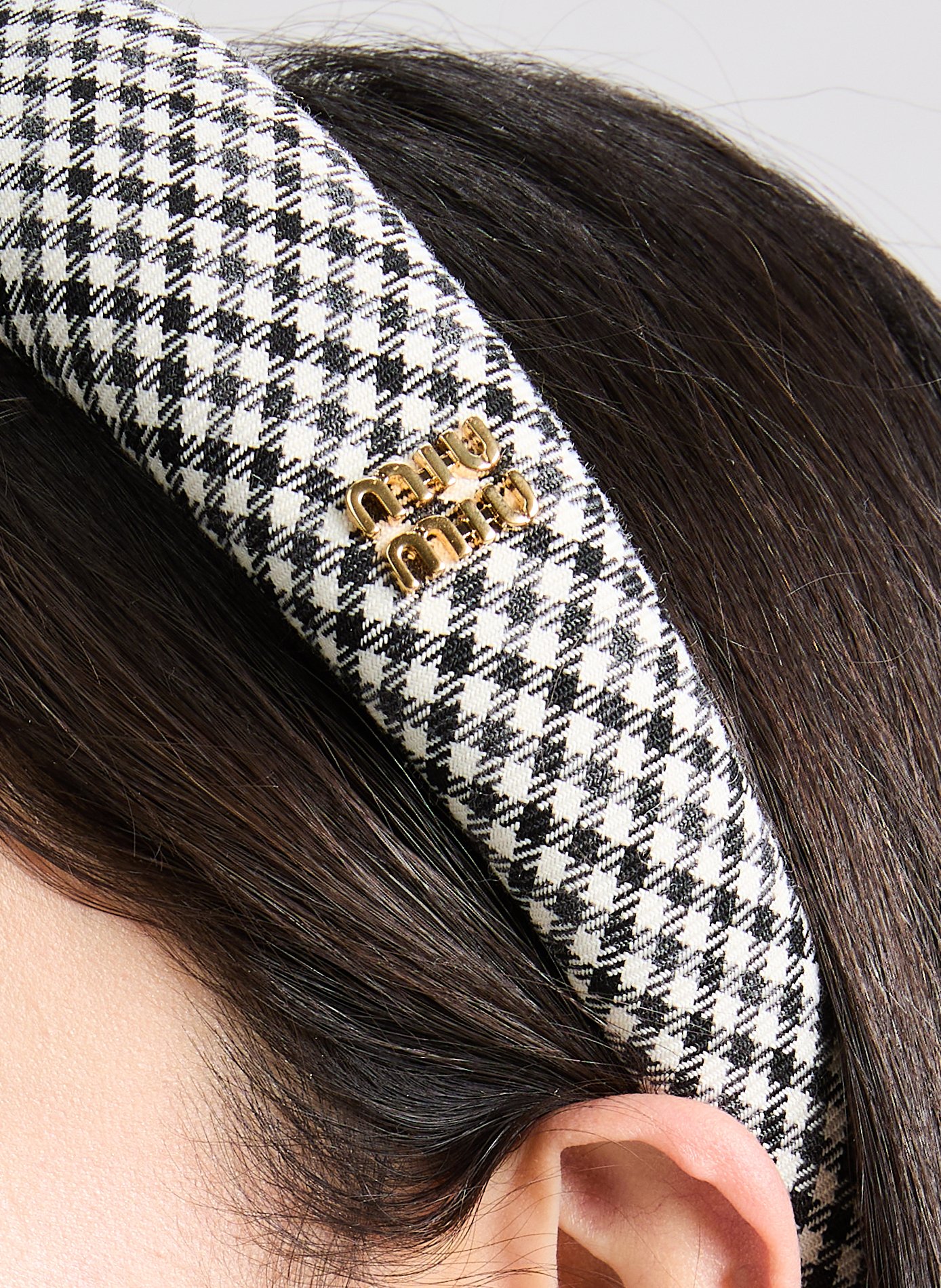 Serre-tête vichy Miu Miu MIU MIU Multicolore