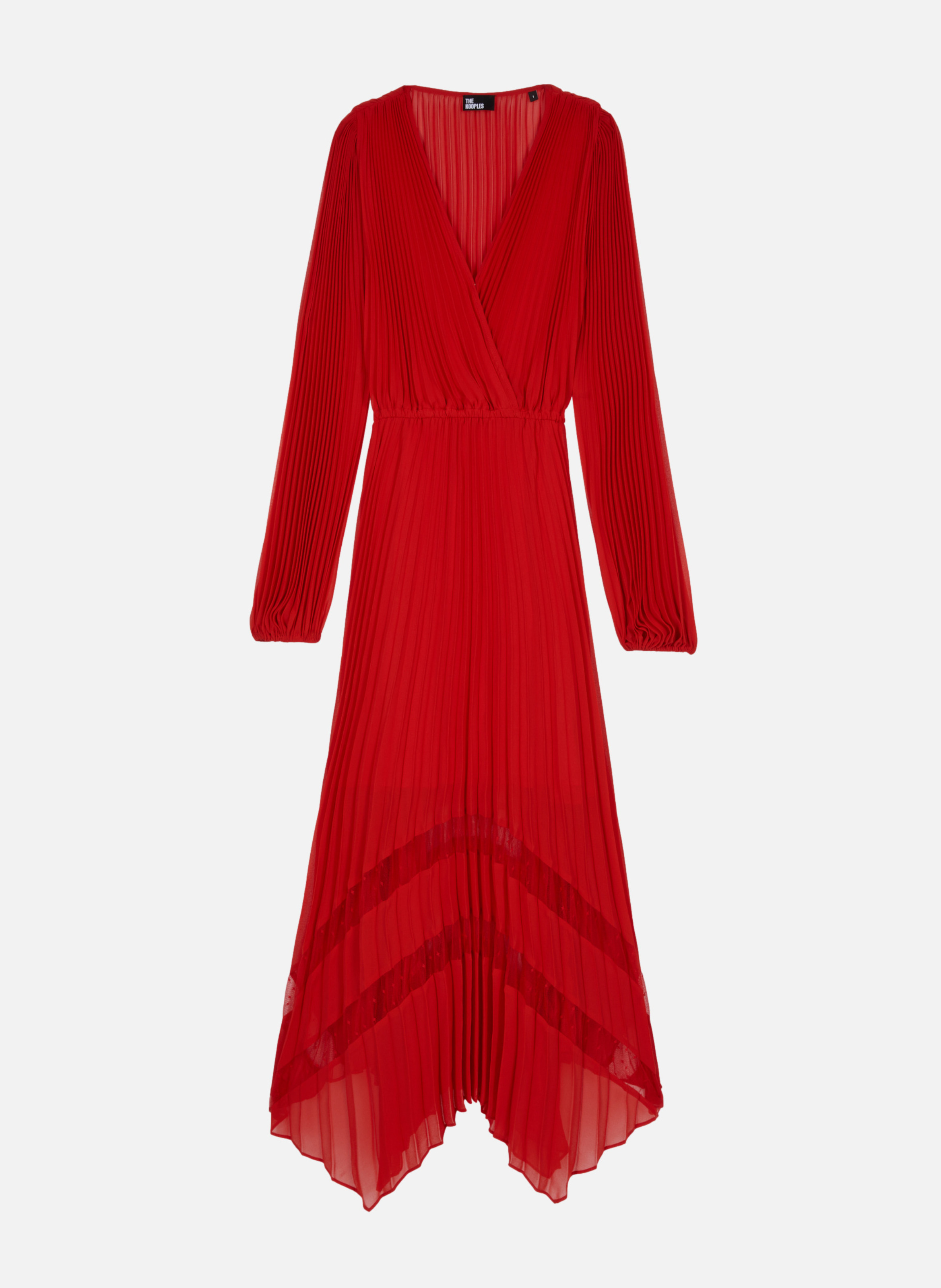 Robe longue plissée THE KOOPLES Rouge