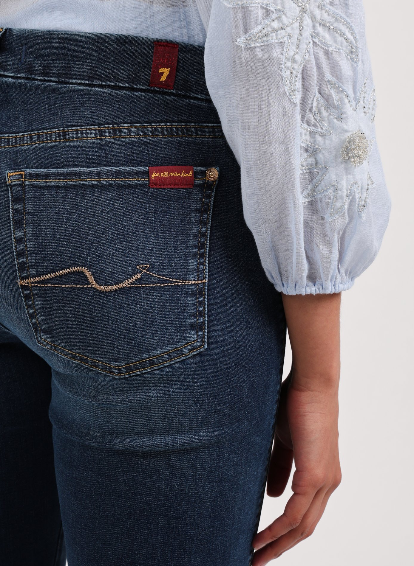 Jean droit Kimmie 7 FOR ALL MANKIND Bleu