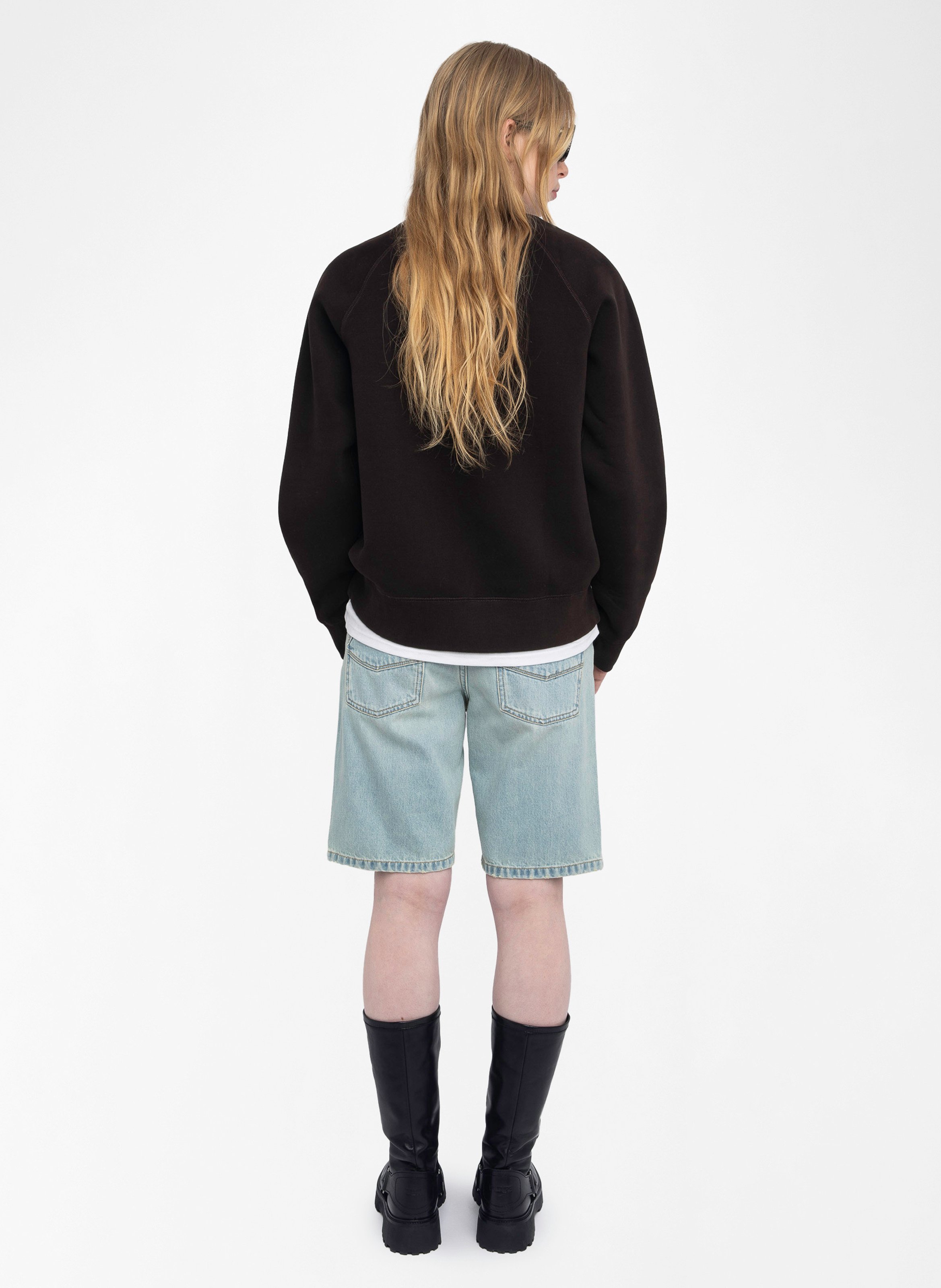 Sweat ample avec print strass upper ZADIG&VOLTAIRE Marron